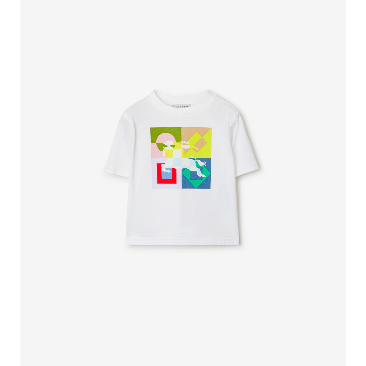 Burberry Kids'  Childrens Ekd Cotton T-shirt In White