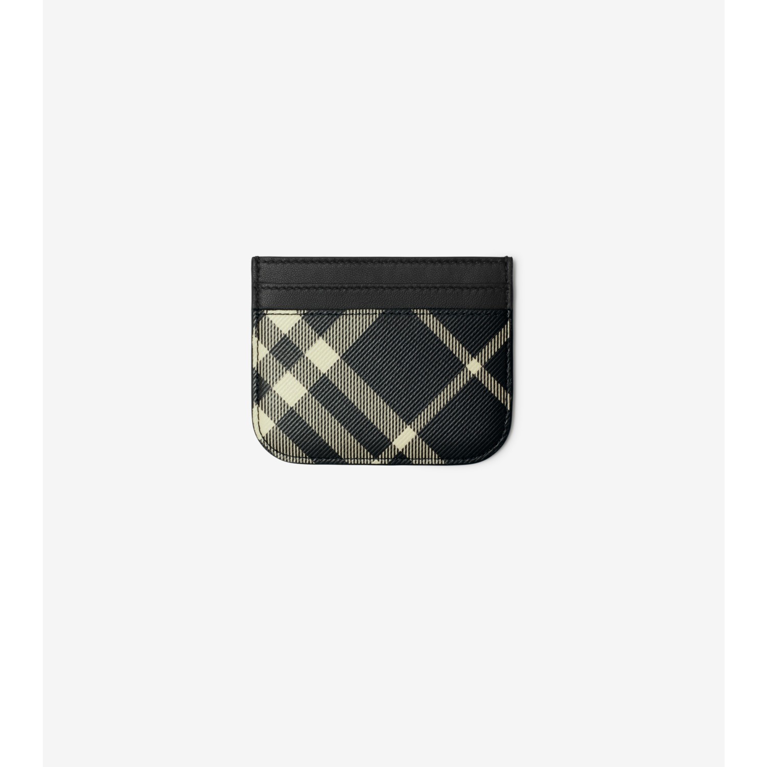 Check Card Case in Black calico Women Burberry Official