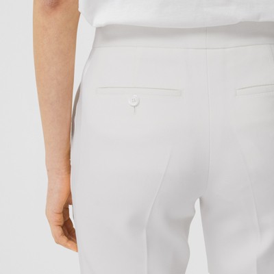 tailored white trousers