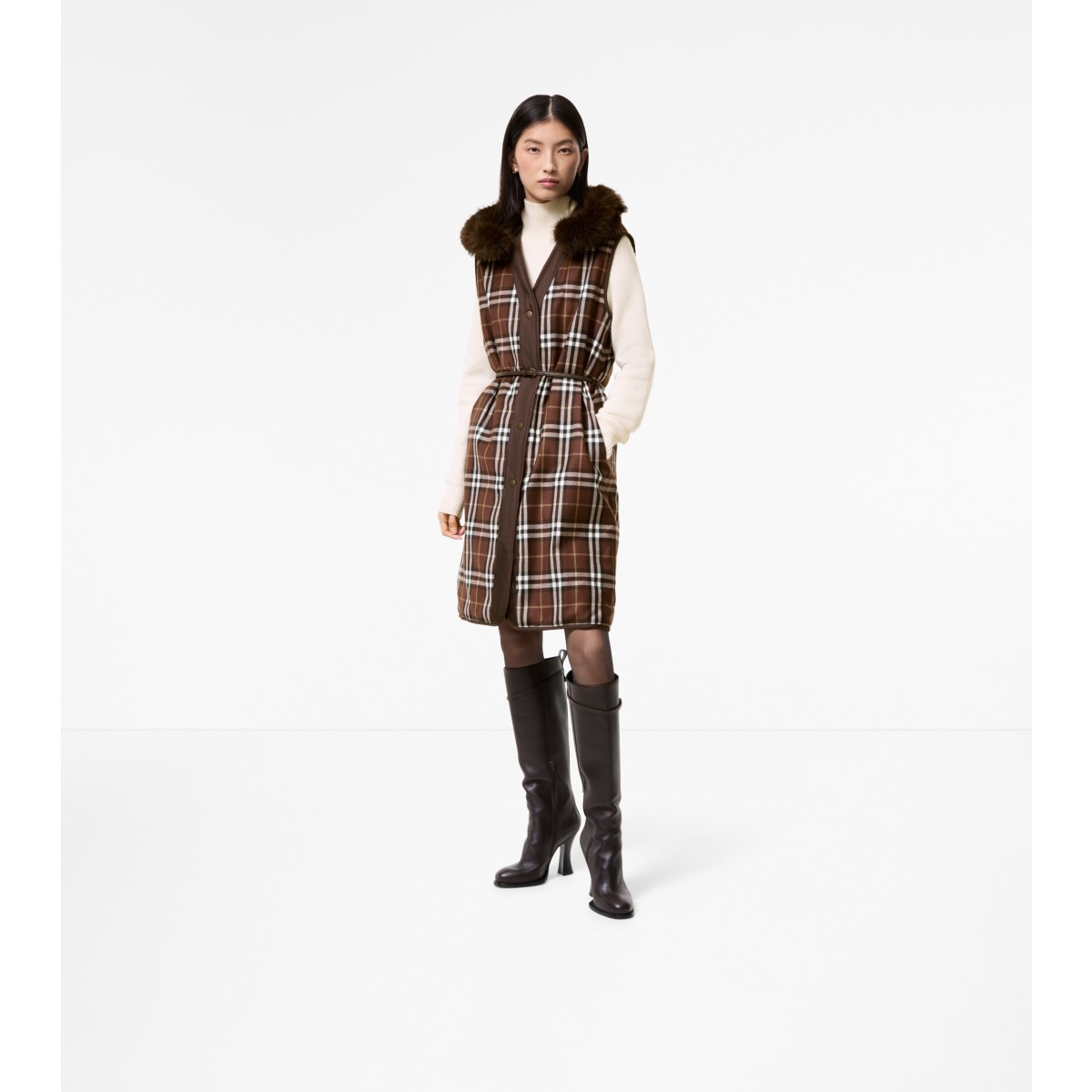  Check Reversible Ashfields Hooded Gilet
