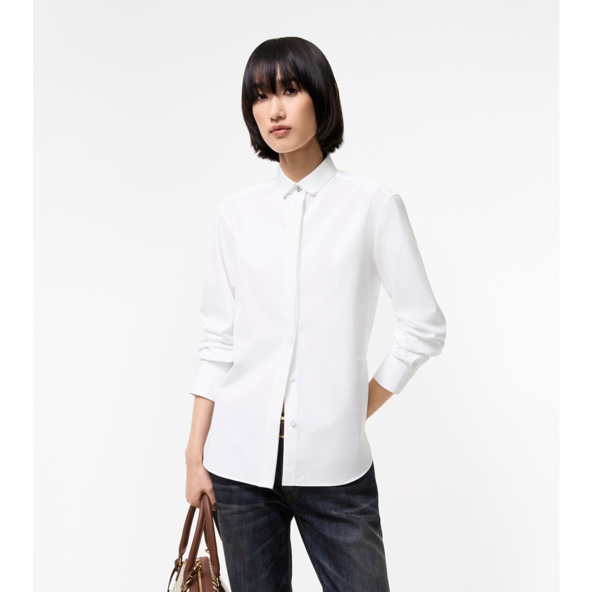  Classic Fit Grosgrain Trim Shirt