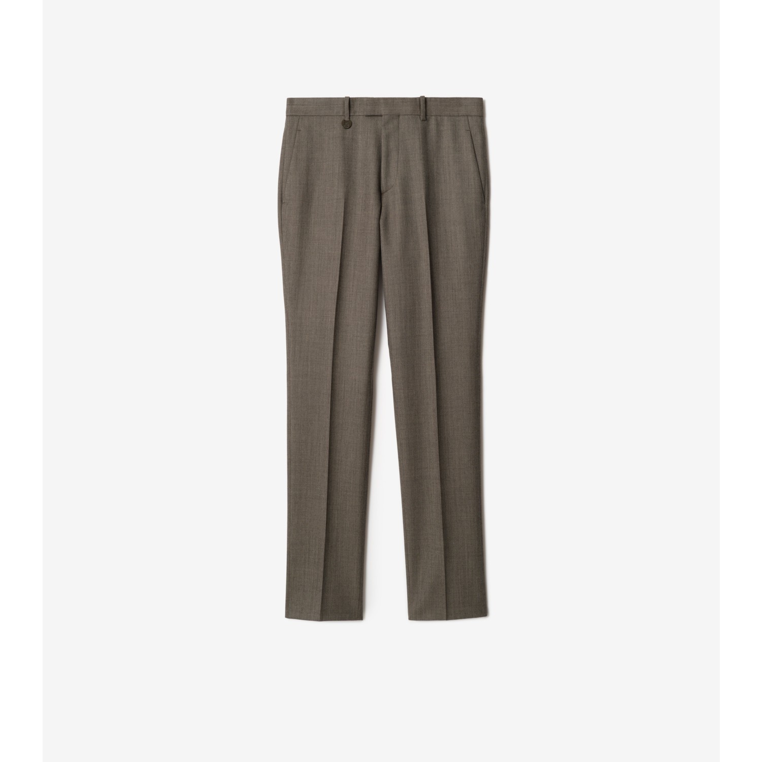 Sharkskin Wool Tailored Trousers