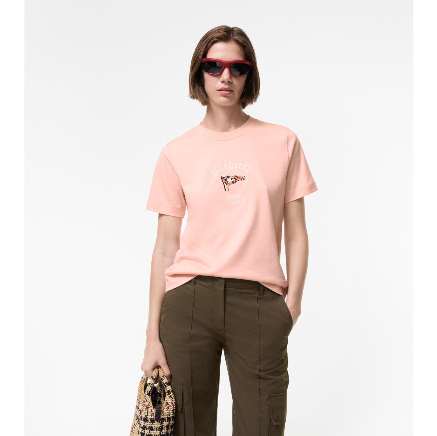 Check Flag Cotton T-shirt