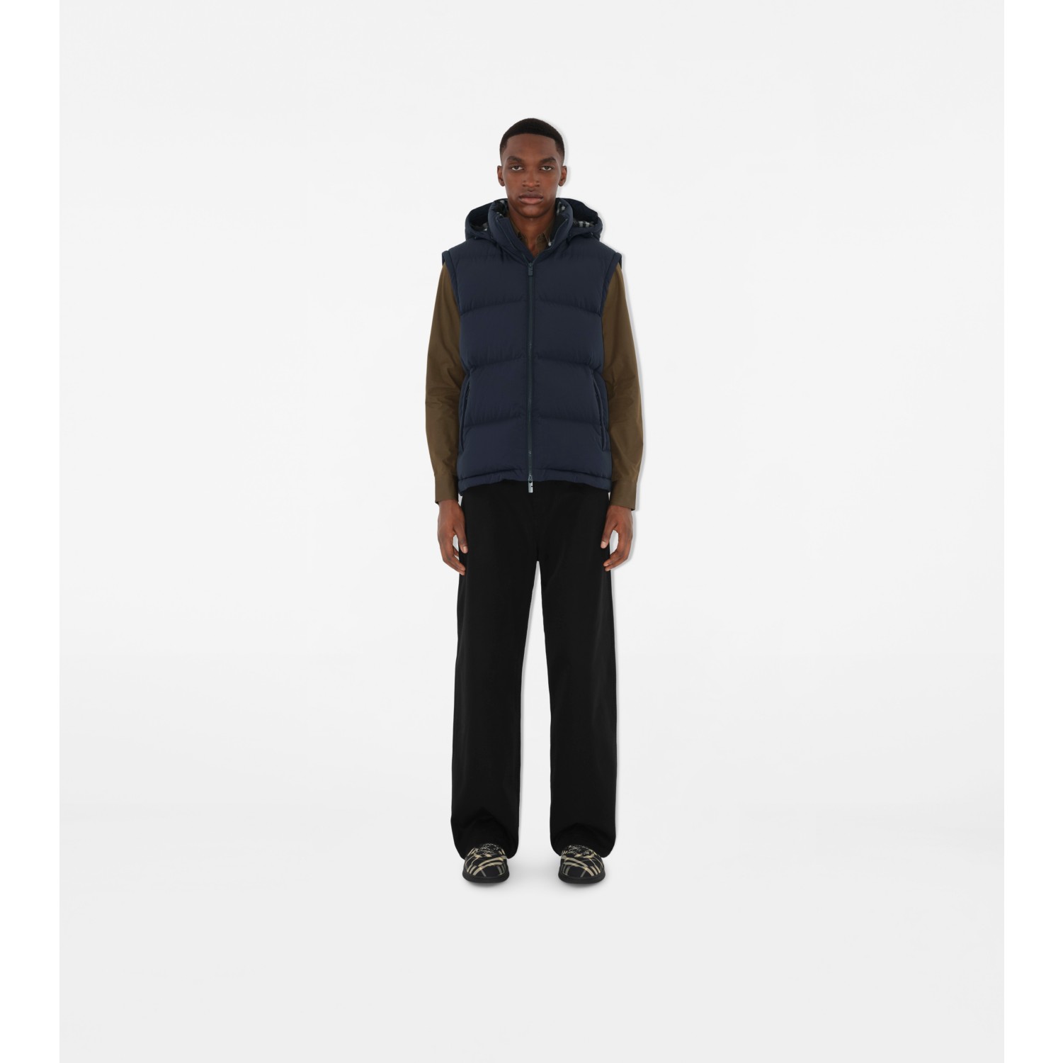 Detachable Sleeve Nylon Puffer Jacket