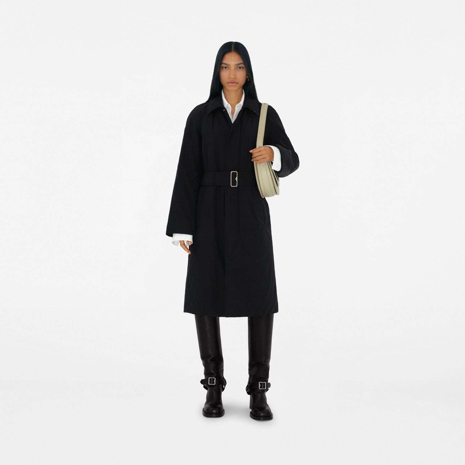 ロング ナイロンコットン パデッド カーコート (ブラック) - ウィメンズ, コットン, ナイロン | Burberry®公式サイト ロング ナイロンコットン パデッド カーコート (ブラック) - ウィメンズ, コットン, ナイロン | Burberry®公式サイト