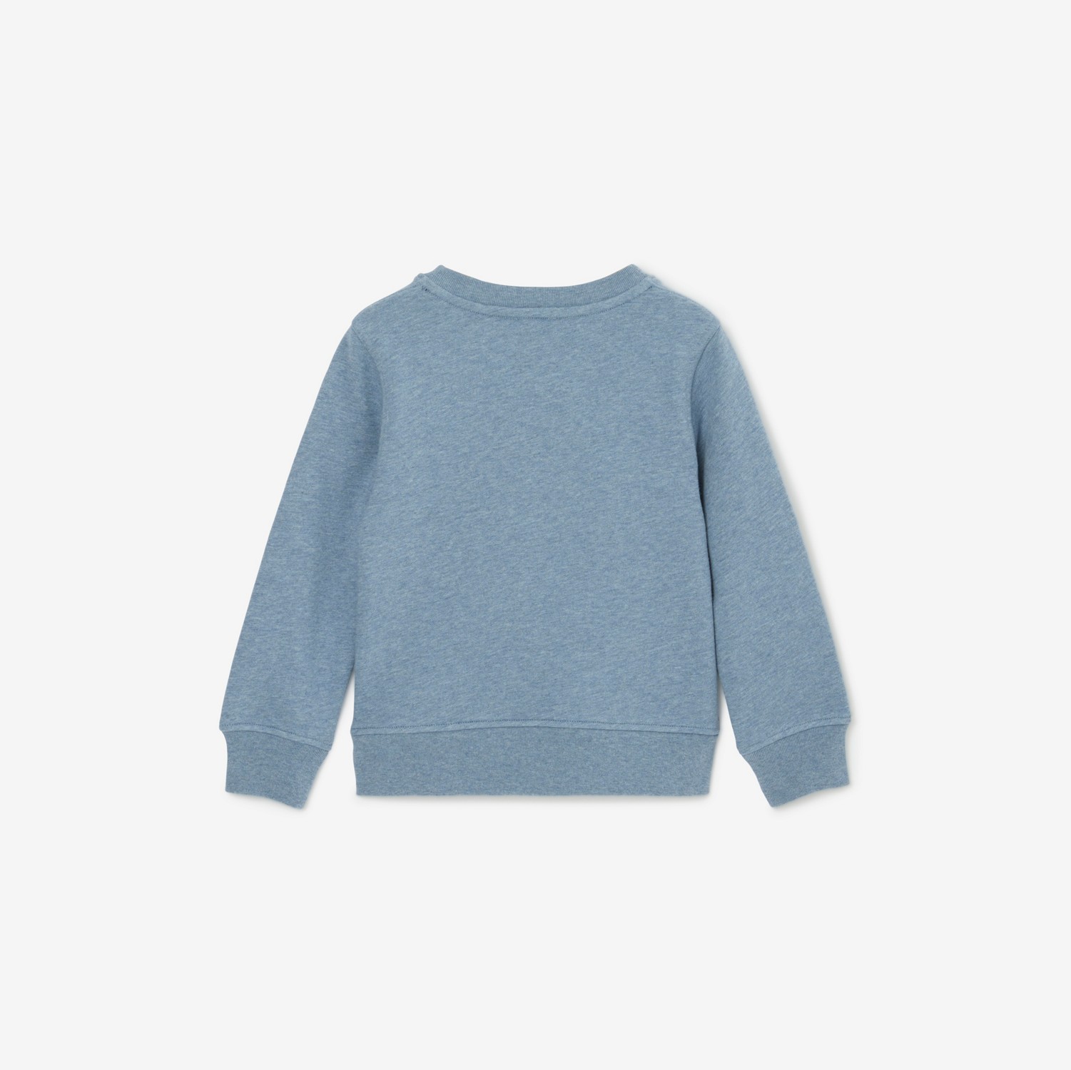 Suéter em algodão com emblema de folha de carvalho (Mescla  Azul Ardósia Fumê) | Burberry® oficial
