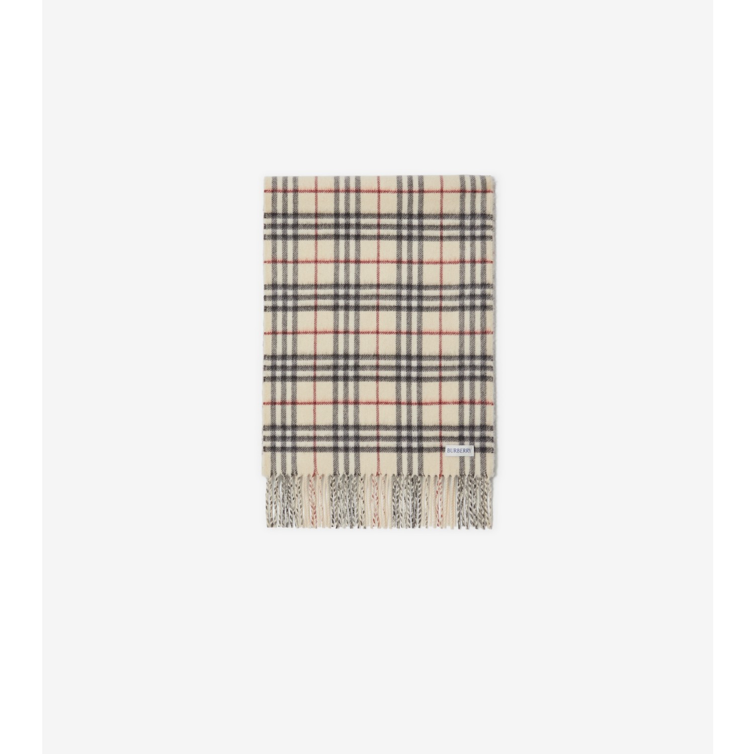 Reversible Check Cashmere Scarf in Stone | Burberry® Official