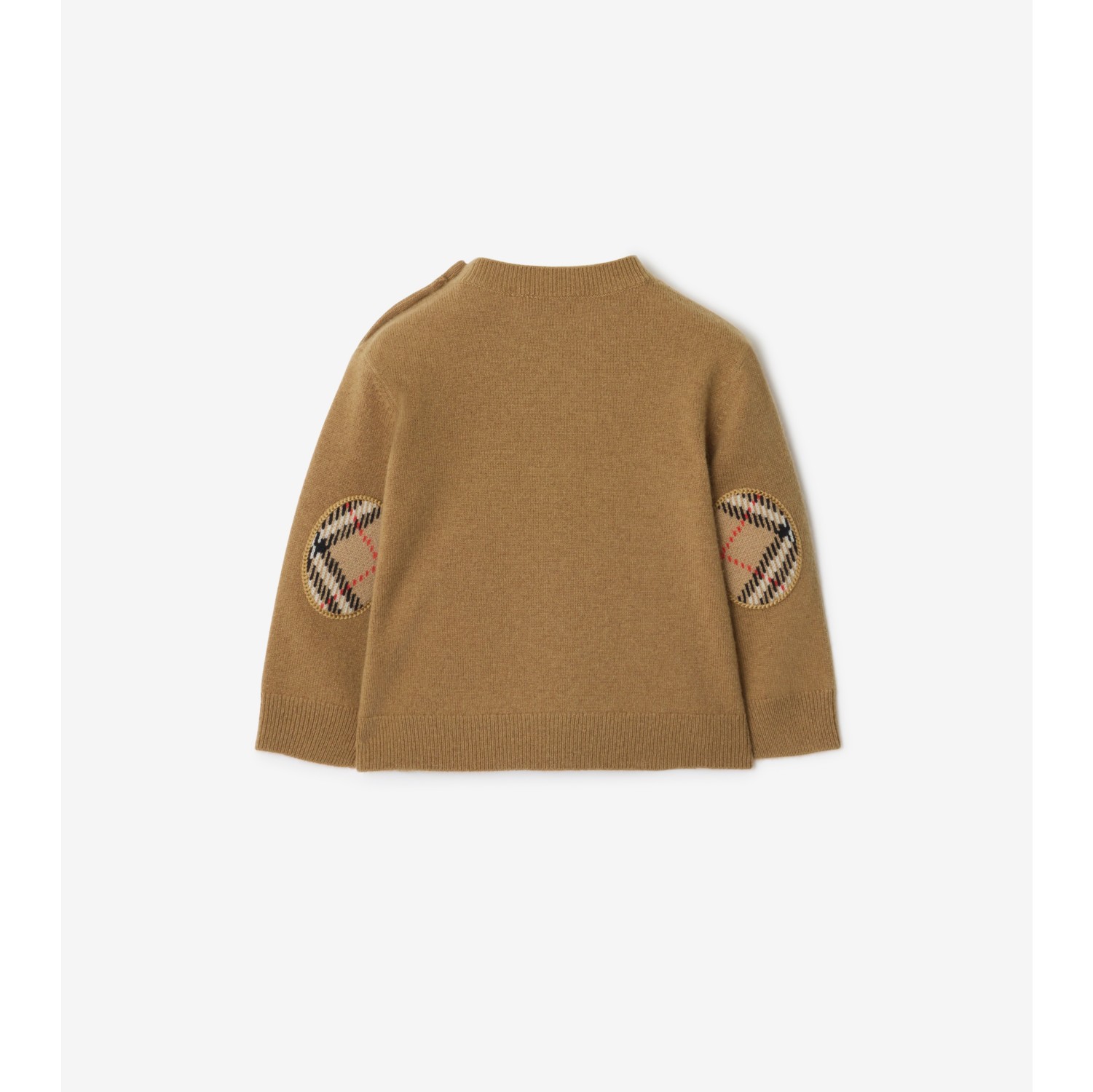 Check Patch Wool Cashmere Sweater
