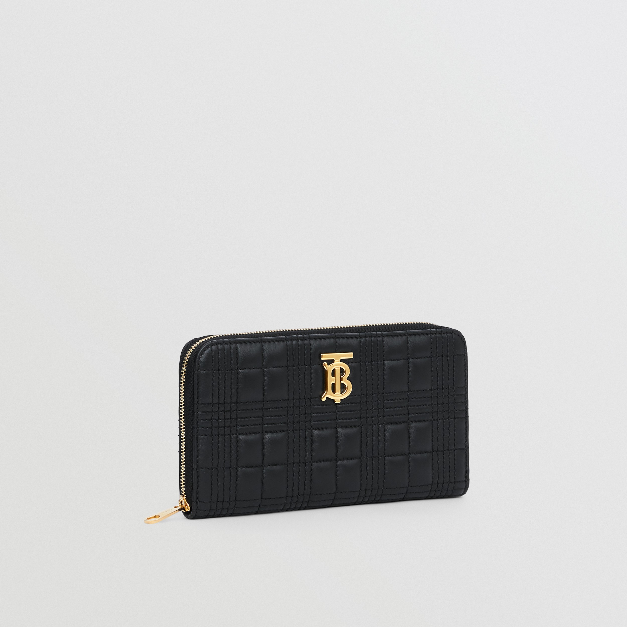 Brieftasche „Lola“ aus gestepptem Lammleder mit Reißverschluss (Schwarz) - Damen | Burberry® - 4