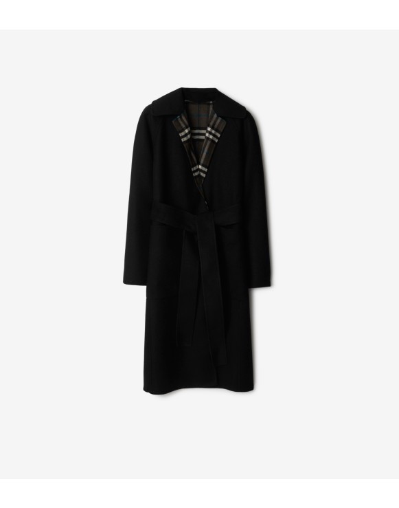 Reversible Wool Wrap Coat