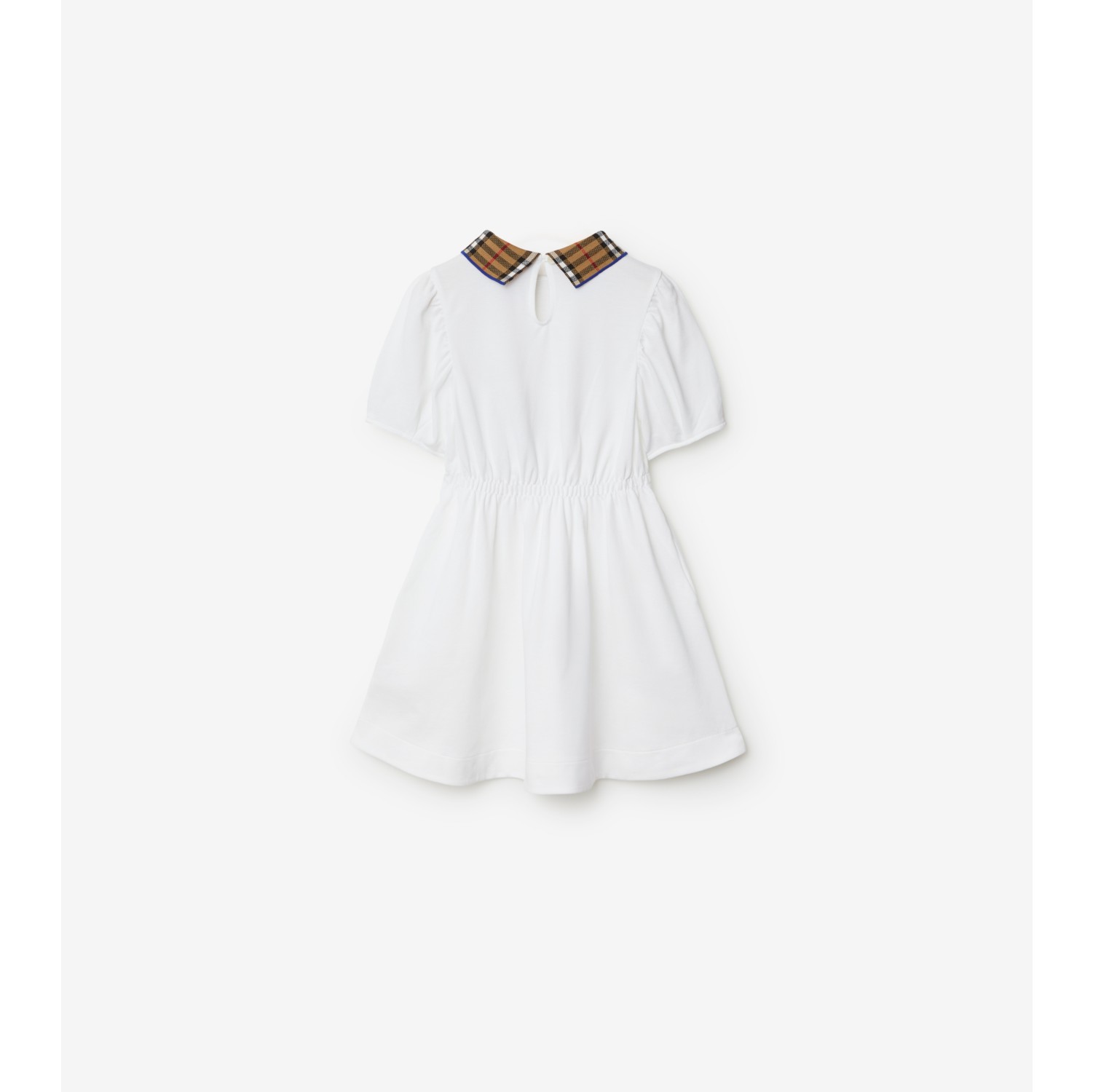 Check Collar Cotton Polo Shirt Dress