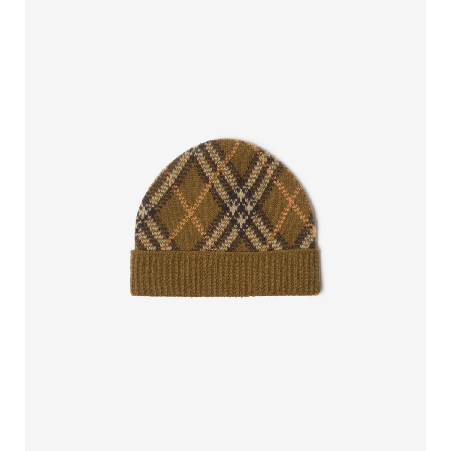 Check Cashmere Beanie