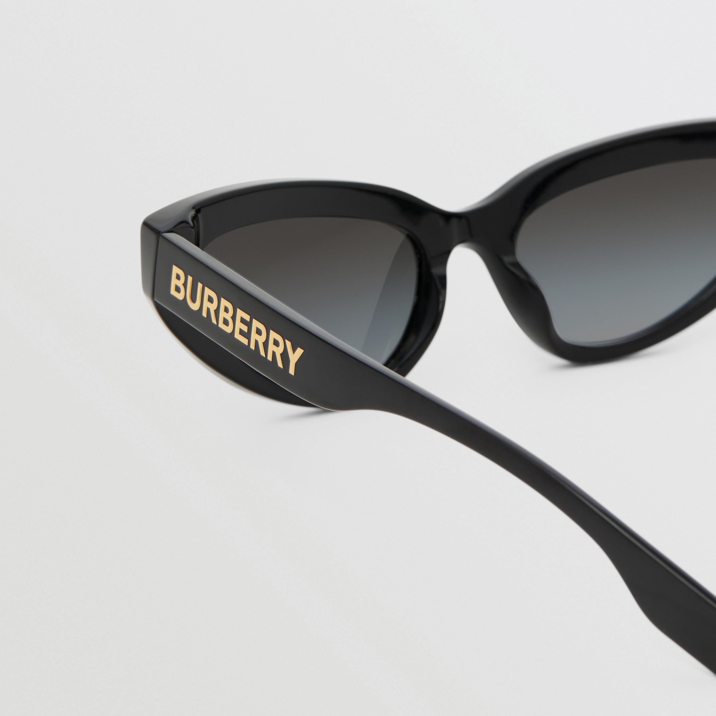 Cat-eye Frame Sunglasses in Black/black - Women | Burberry® Official - 2