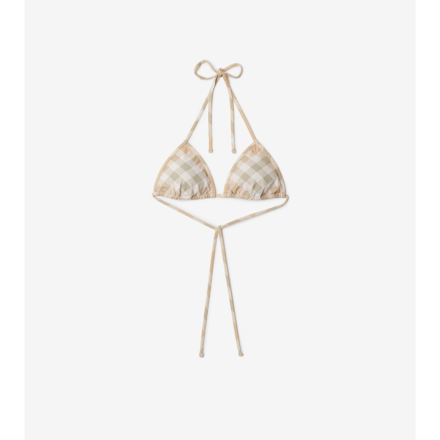 Check Bikini Top in Flax - Women | Burberry® Official