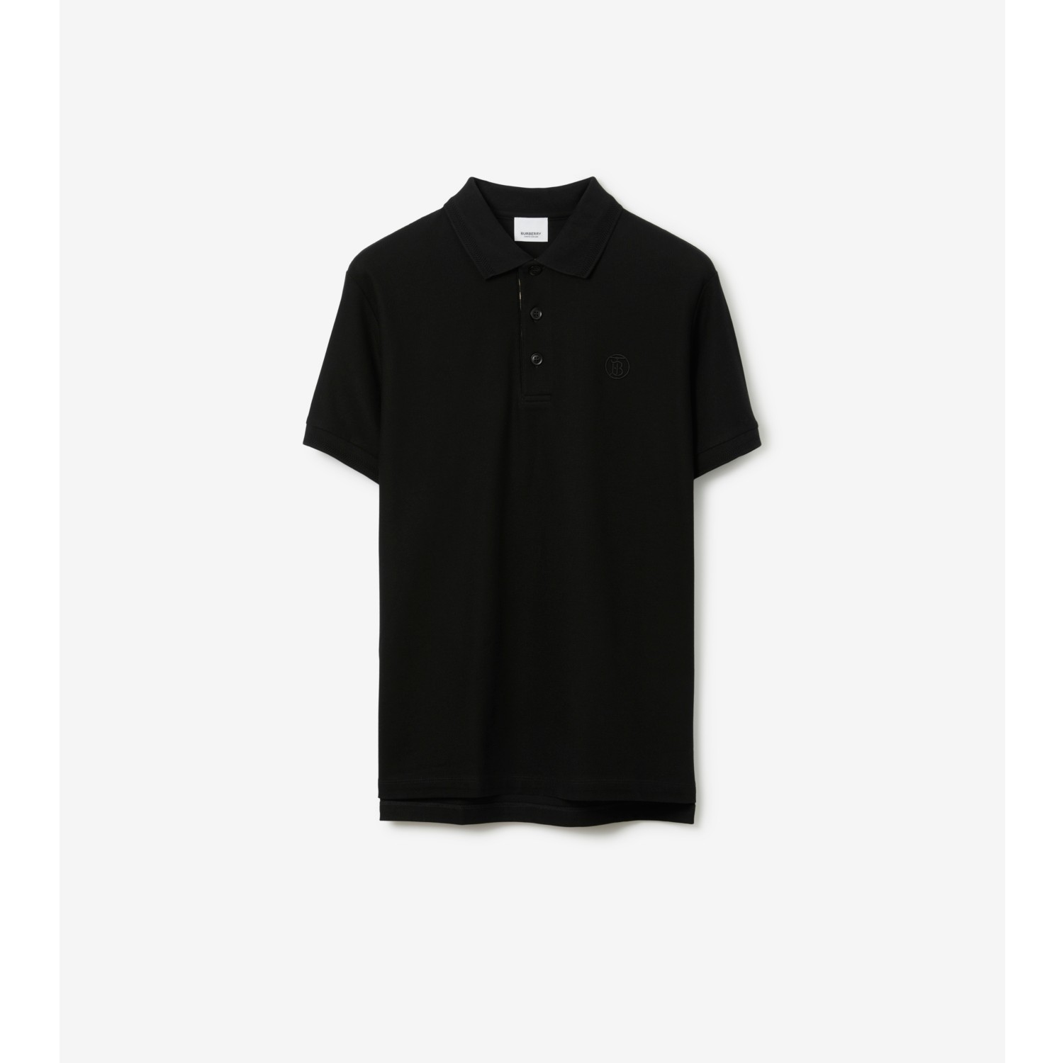 Cotton Polo Shirt in Black - Men | Burberry® Official