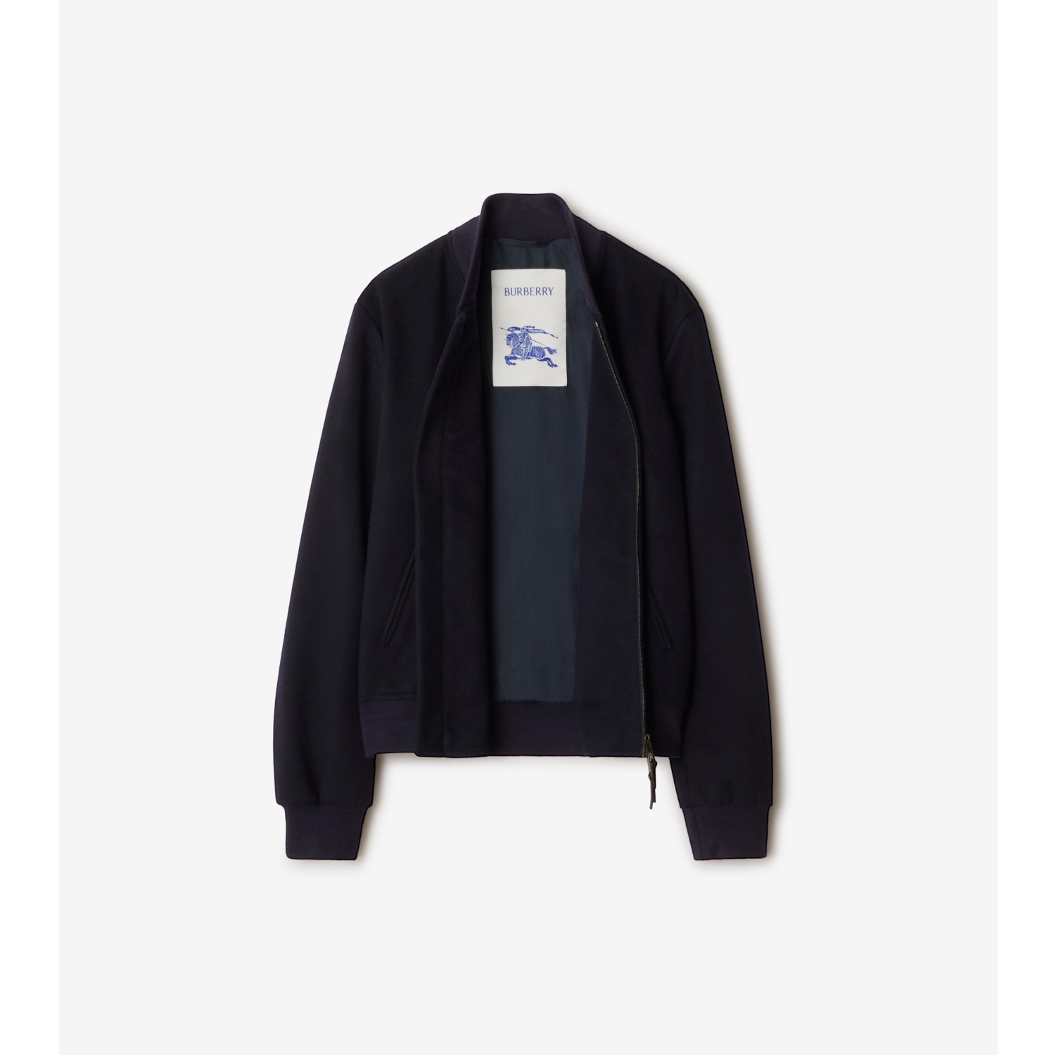 カシミア ボマージャケット (ネイビー) - メンズ, ピュアカシミア