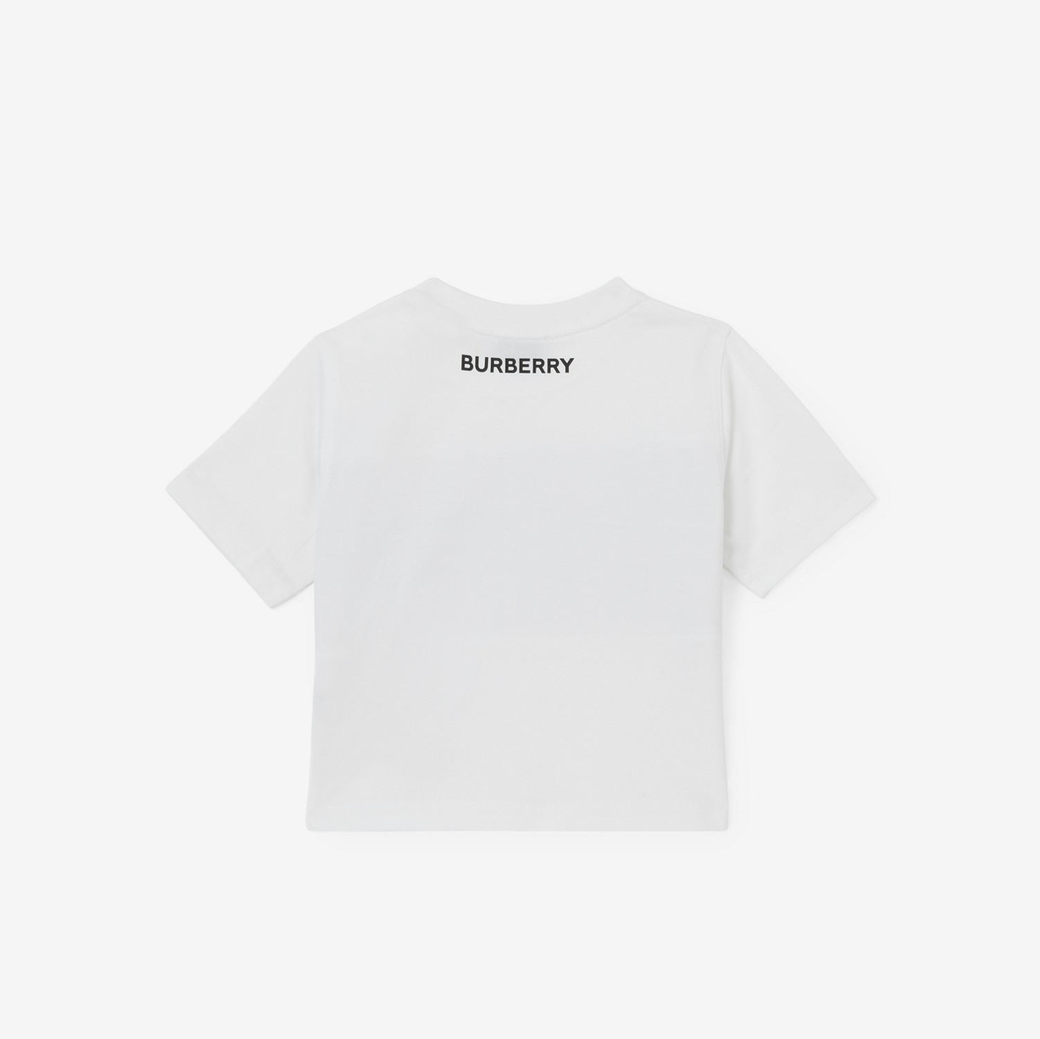 Vintage 格纹裁片棉质 T 恤衫 (白色) - 儿童 | Burberry® 博柏利官网