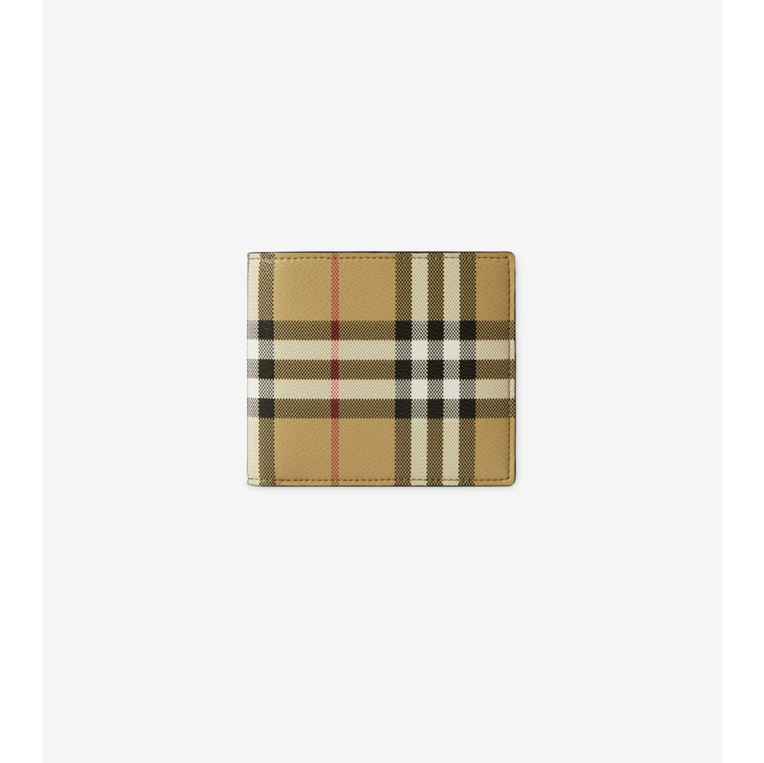 Check Bifold Wallet in Archive beige Men Canvas Burberry Official