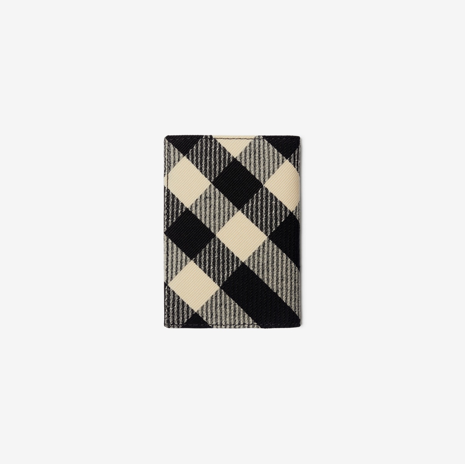 Check Folding Card Case in Black/calico - Men, Canvas Check Folding Card Case in Black/calico - Men, Canvas