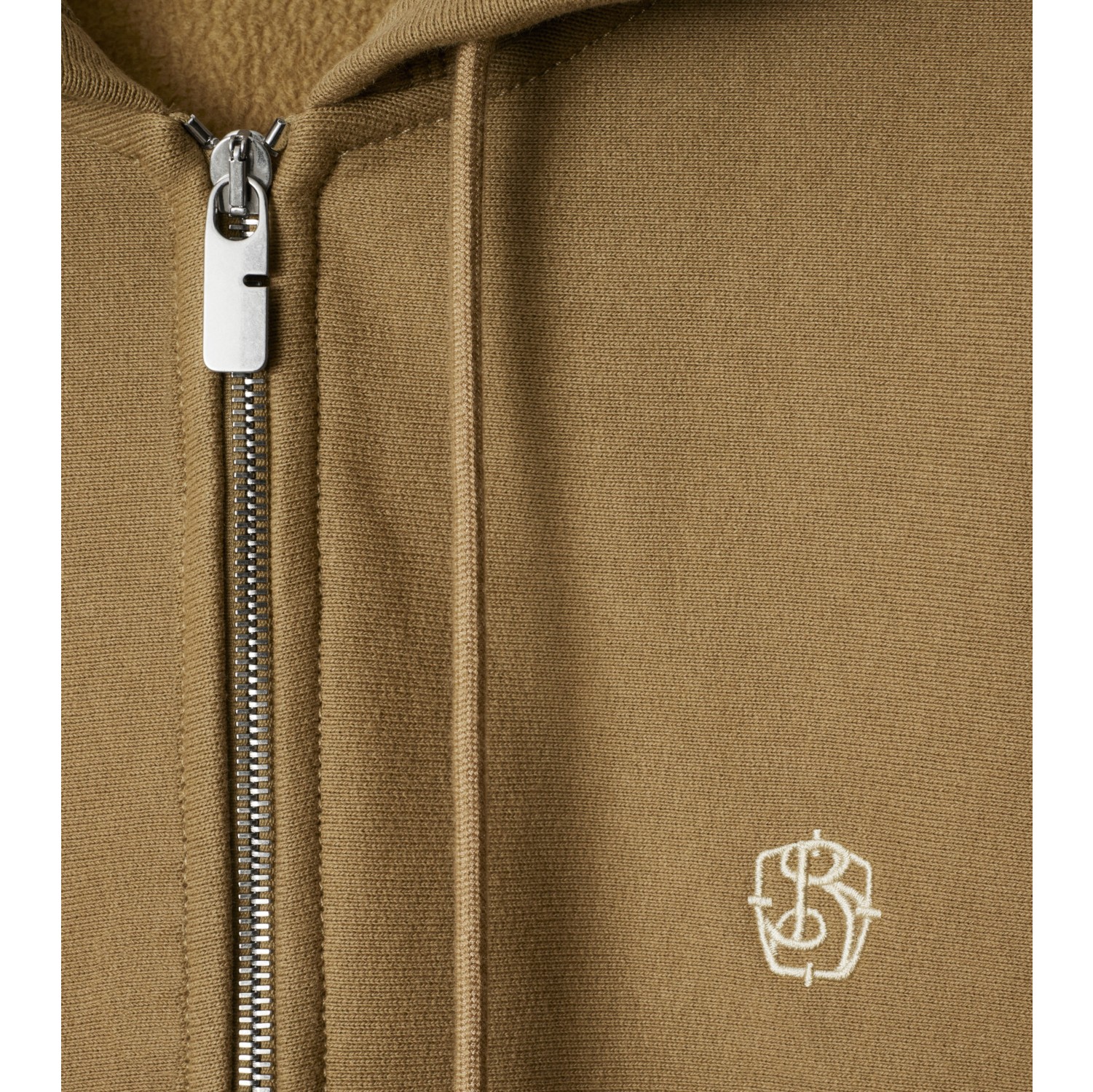 Cotton Blend Zip Hoodie