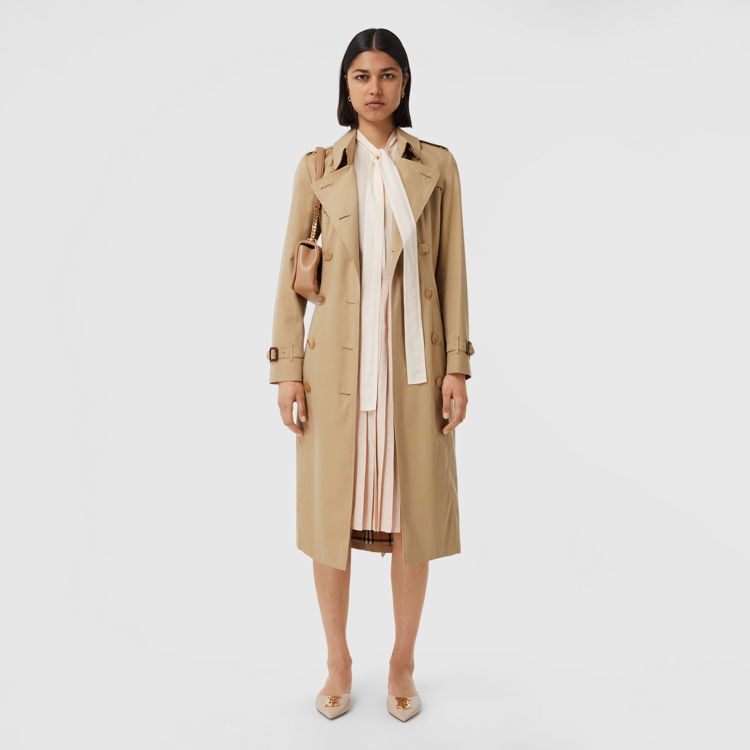 Trench Heritage long The Chelsea (Miel) - Femme | Site officiel Burberry® - 1