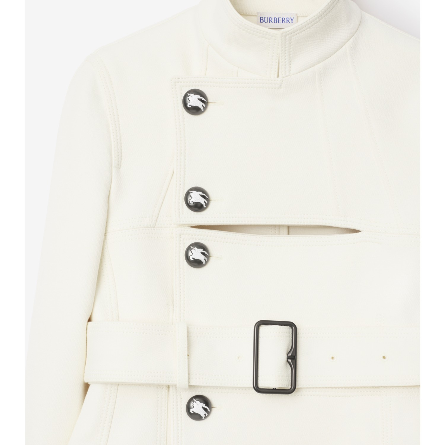 Stretch Cotton Blend Tailored Jacket