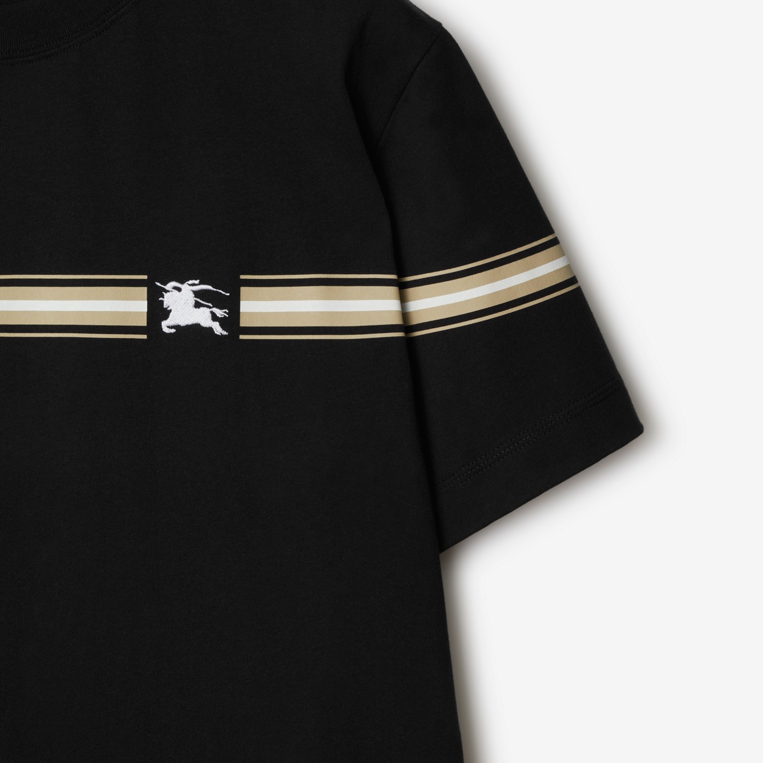 Baumwoll-T-Shirt mit Streifen