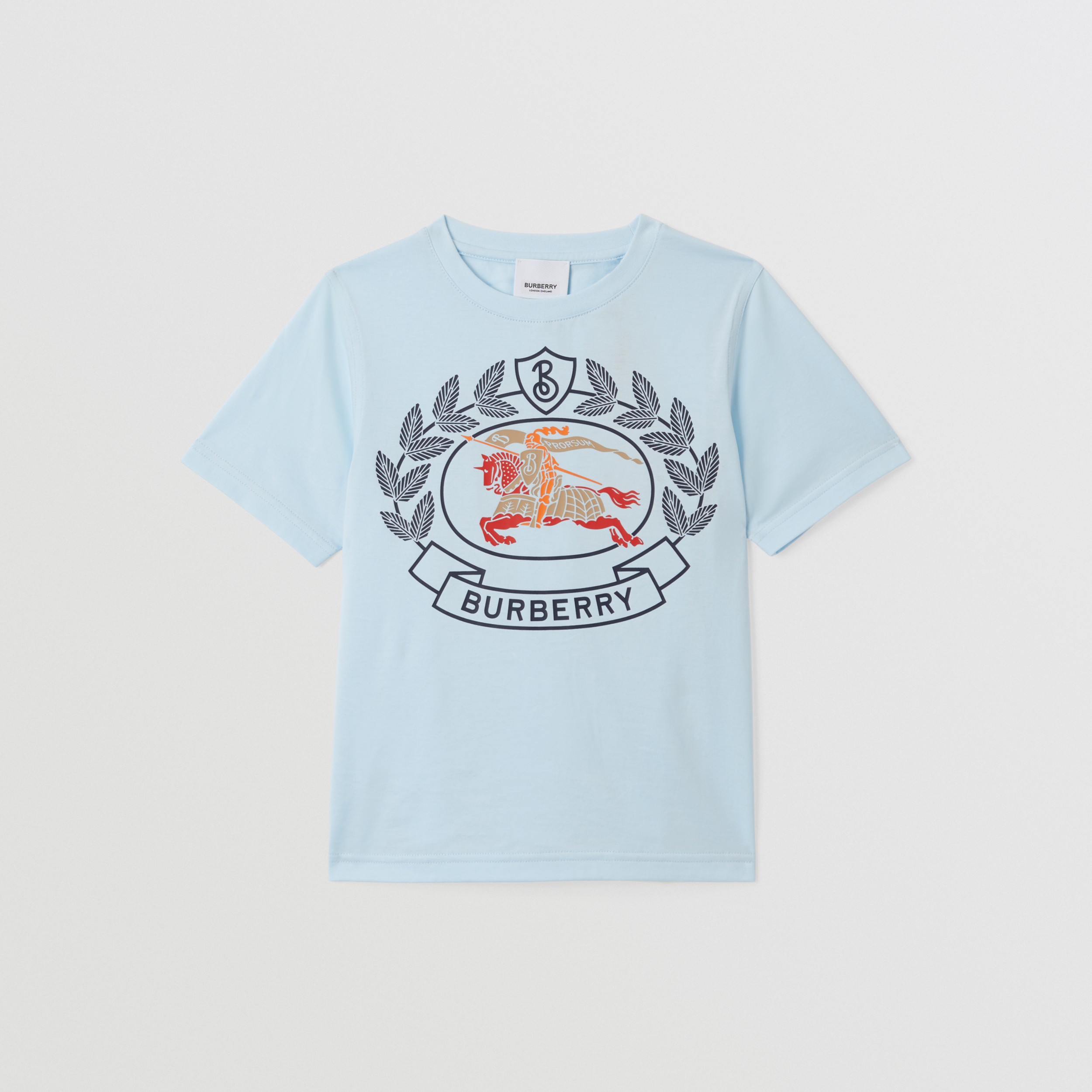 EKD Print Cotton T-shirt in Pale Blue | Burberry® Official