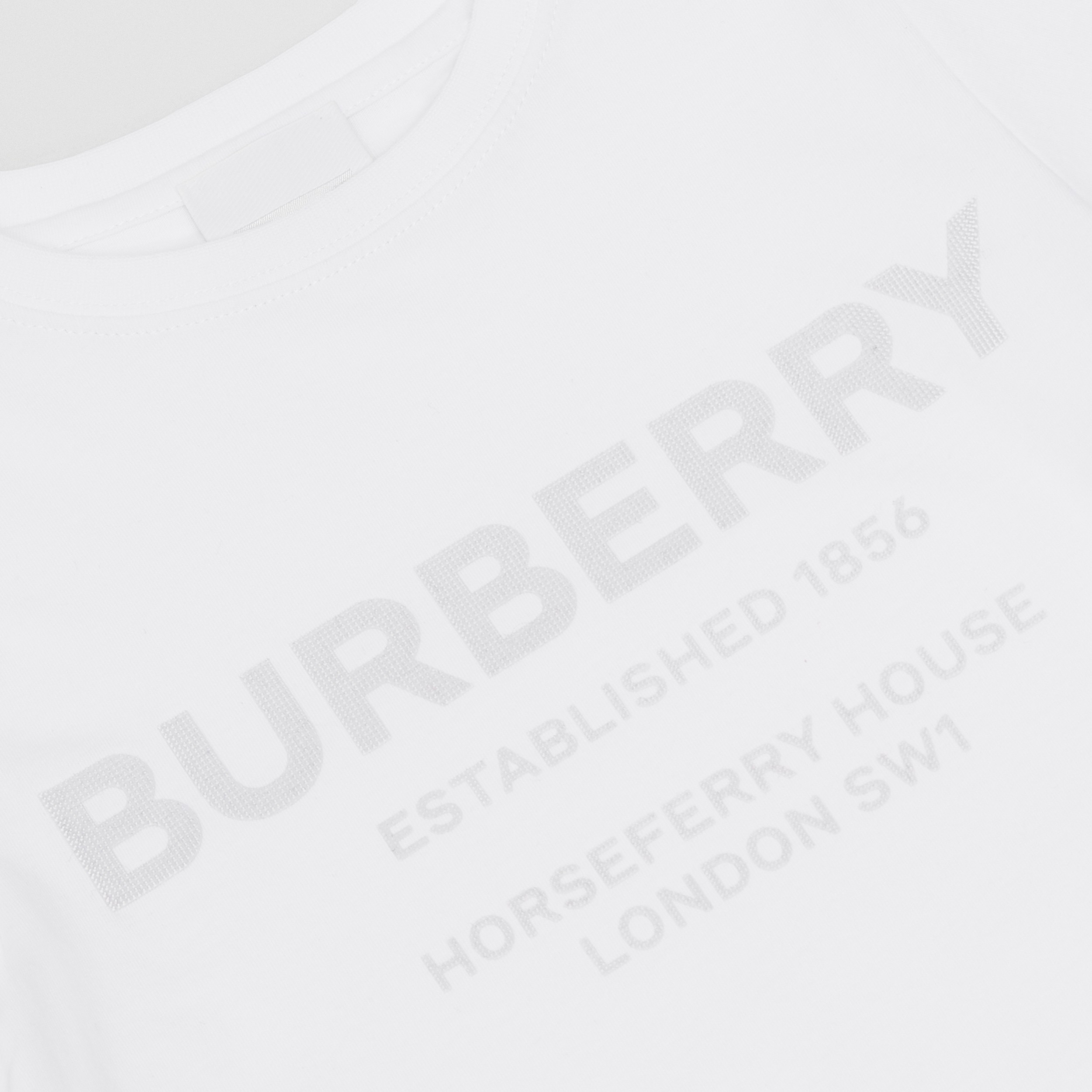 Horseferry Print Cotton T-shirt in White | Burberry® Official - 2
