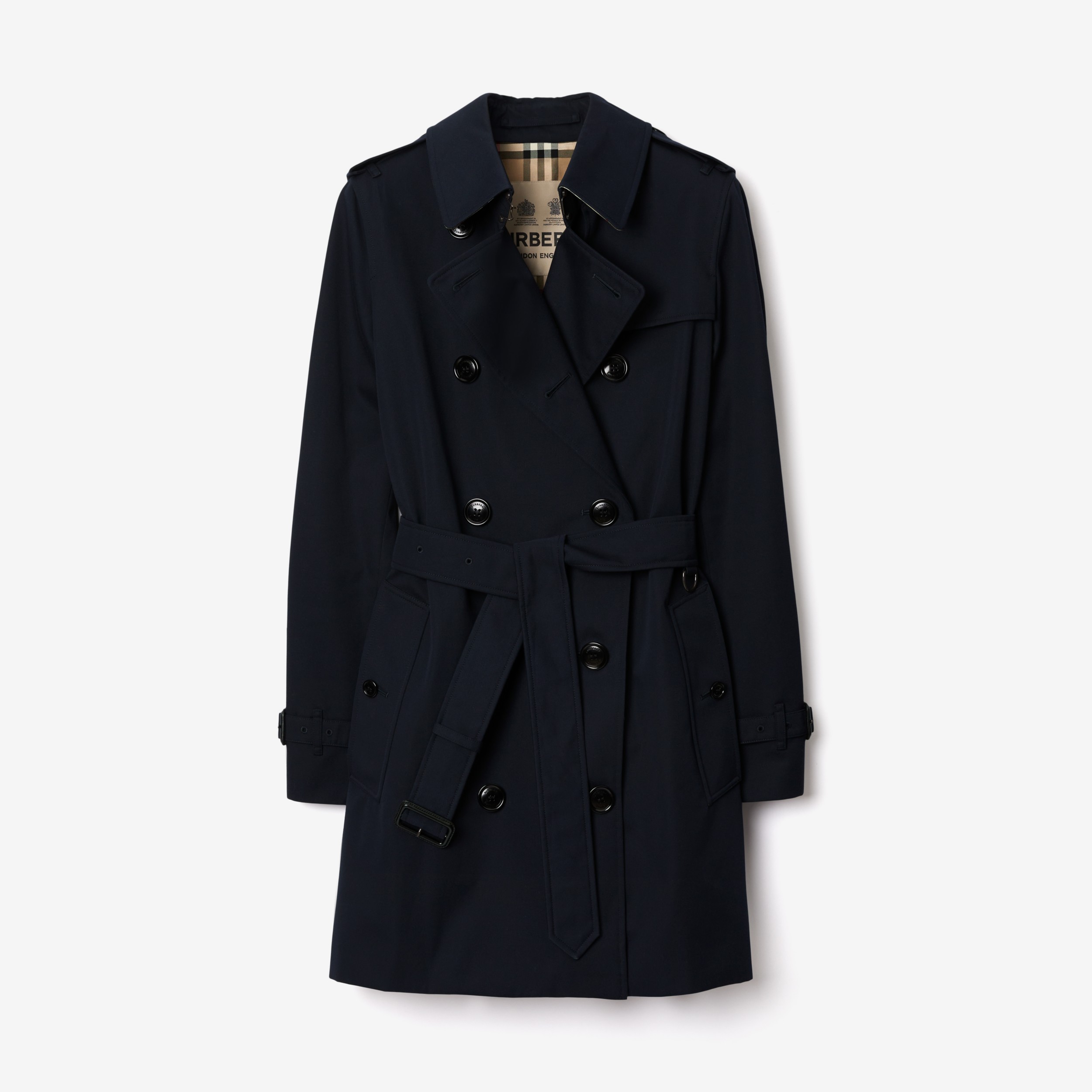 Short Kensington Heritage Trench Coat in Coal Blue - Women | Burberry®  Official