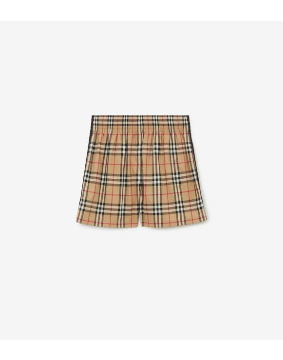 Check Cotton Shorts