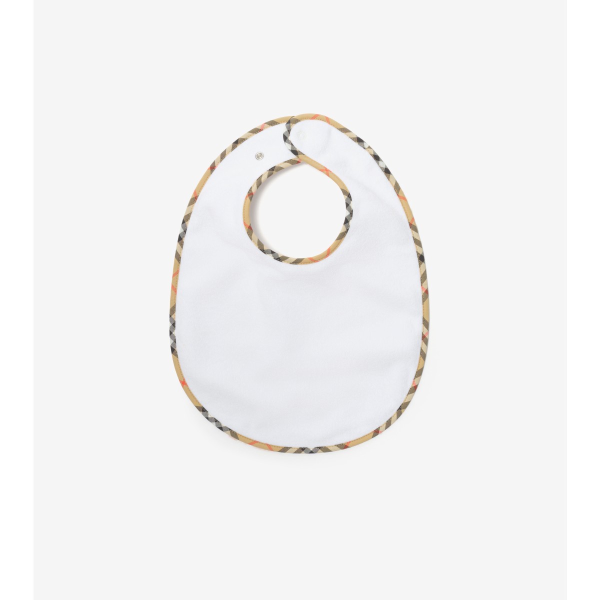  Check Cotton Three-piece Bib Set