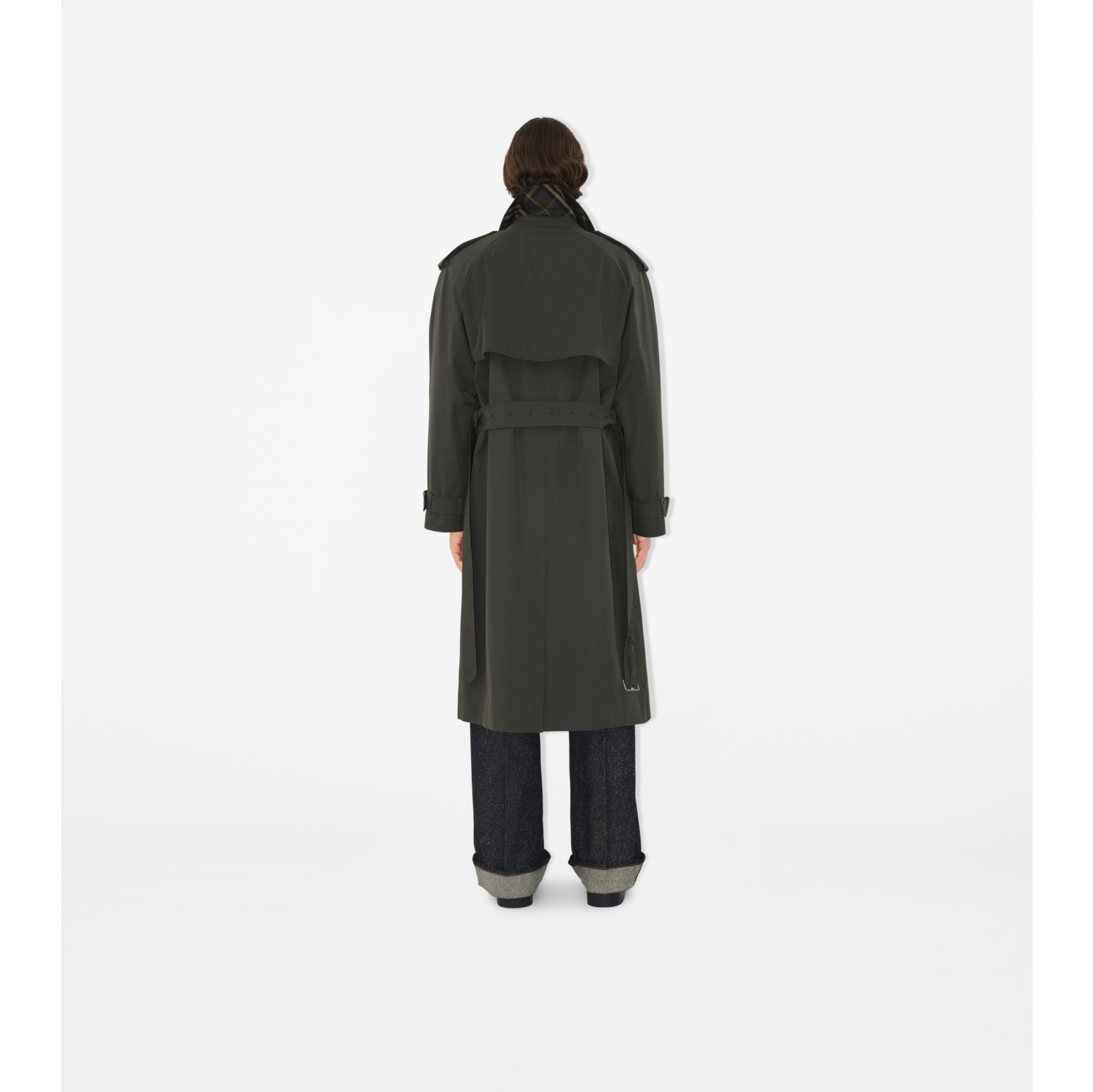 Long Gabardine Trench Coat