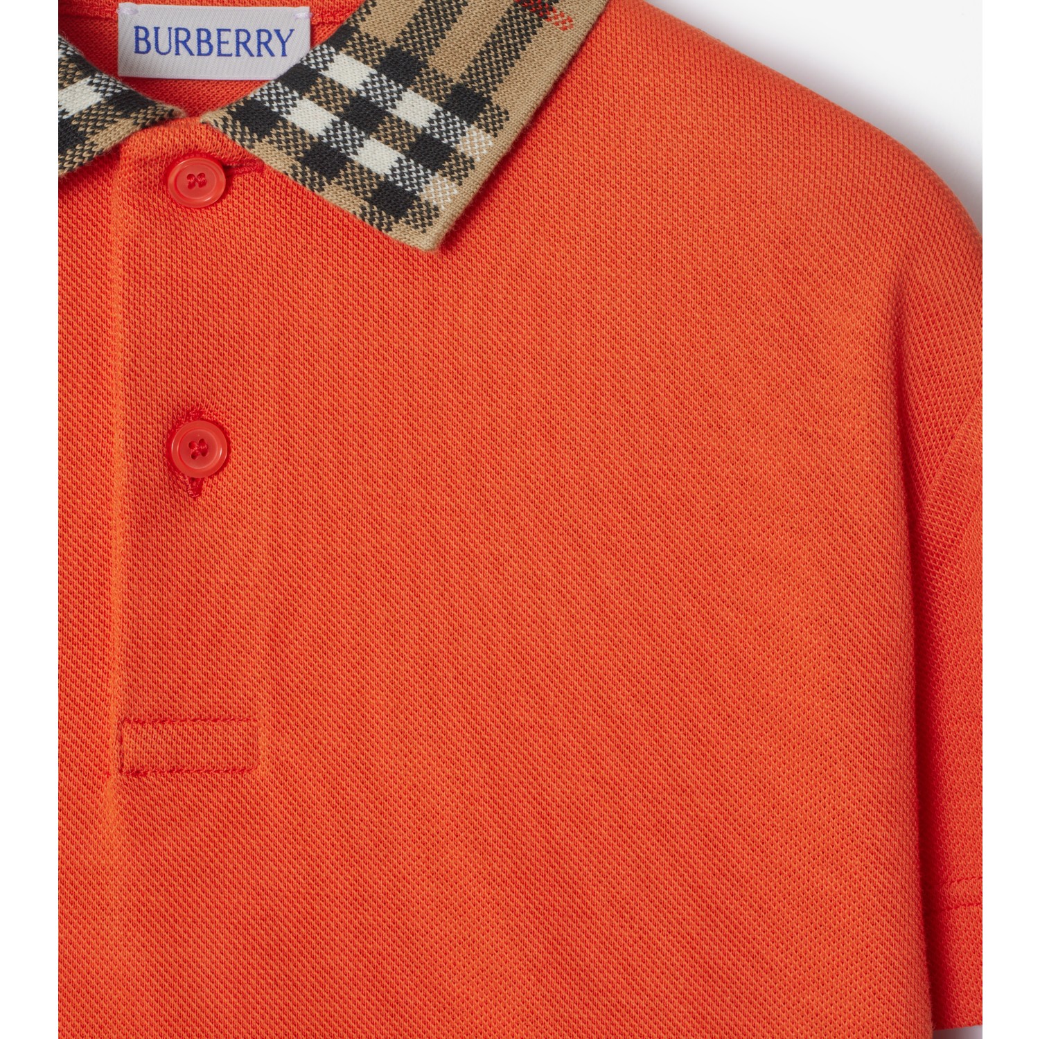 Orange burberry polo shirt online