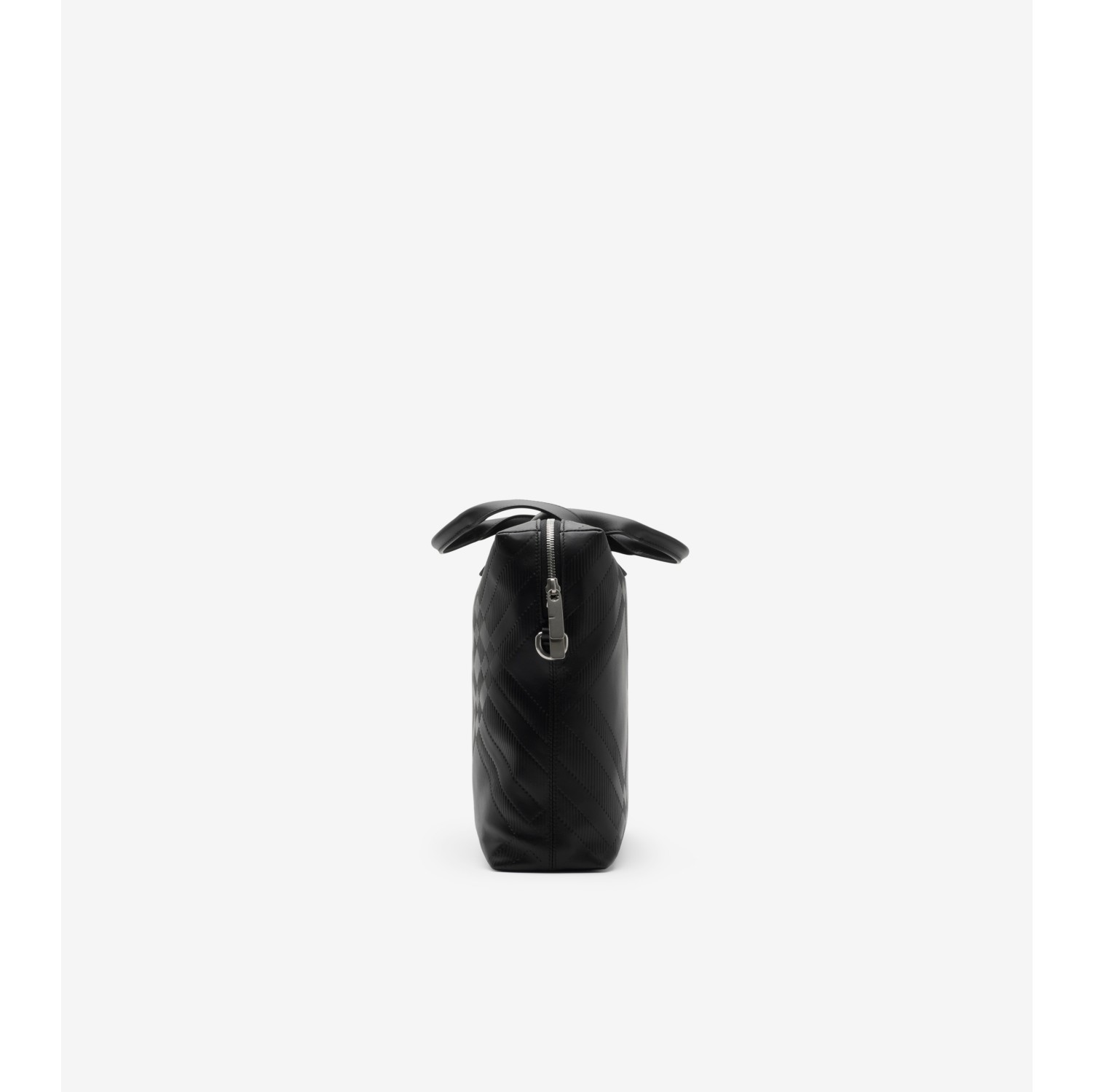 Embossed Check Briefcase in Black - Men | Burberry® Official