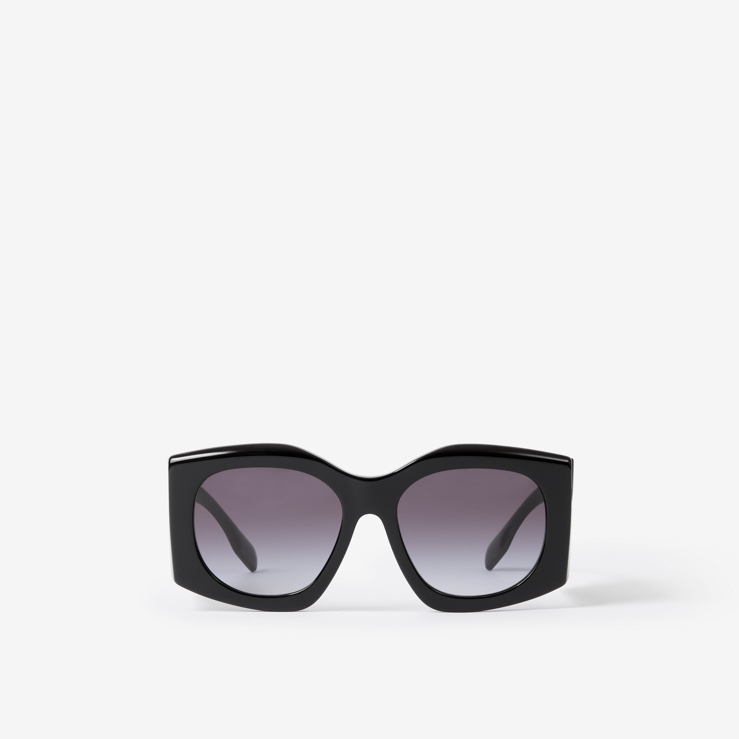 Oversize-Sonnenbrille mit geometrischer Fassung (Schwarz) - Damen | Burberry® - 1