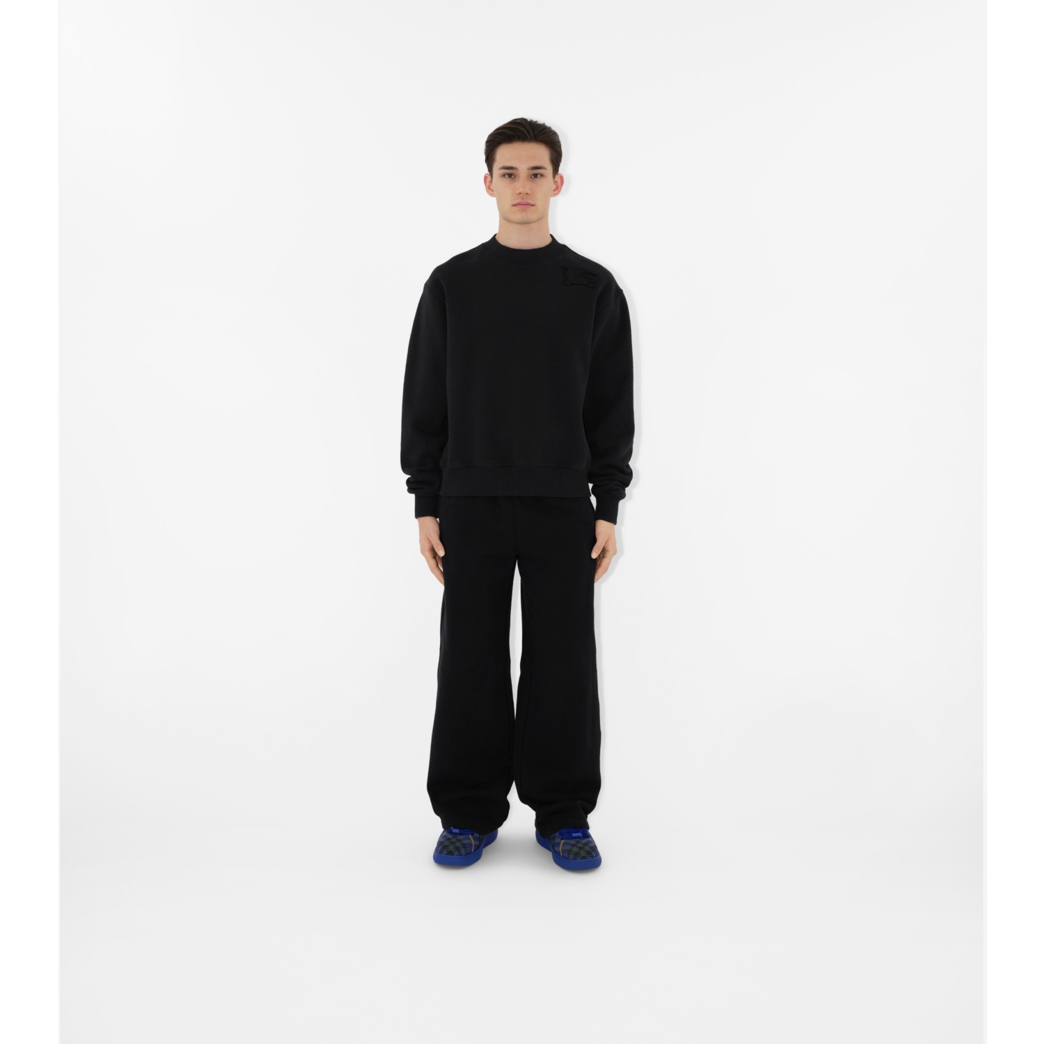 Pantalon de jogging en coton Noir Homme Site officiel Burberry