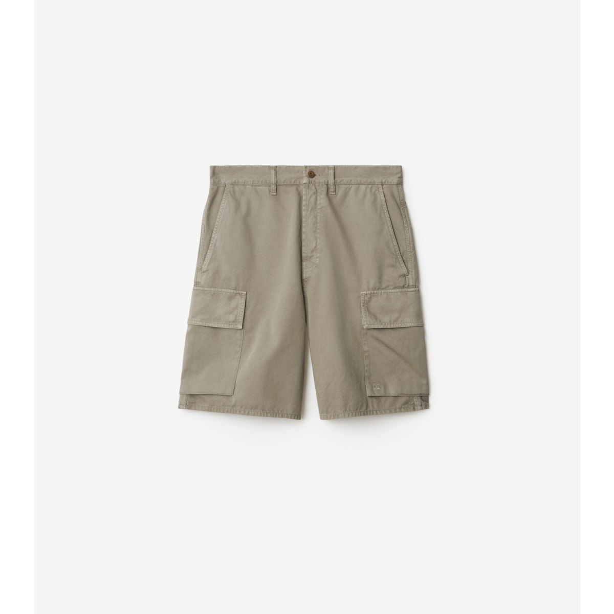 Burberry Beige Cargo Shorts With Motif In Quill