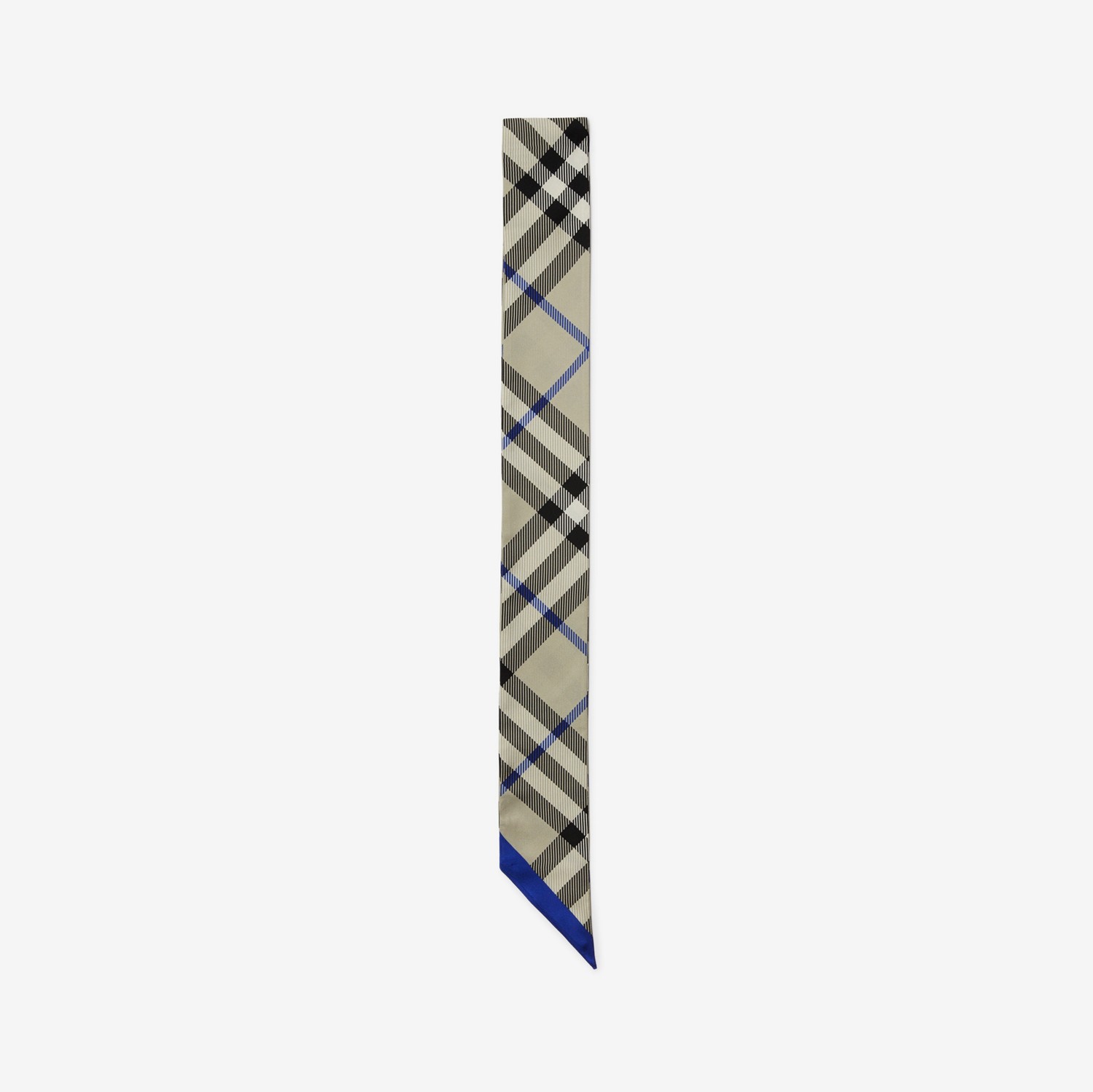 スキニー チェック シルクスカーフ (ライケン) | Burberry®公式 スキニー チェック シルクスカーフ (ライケン) | Burberry®公式