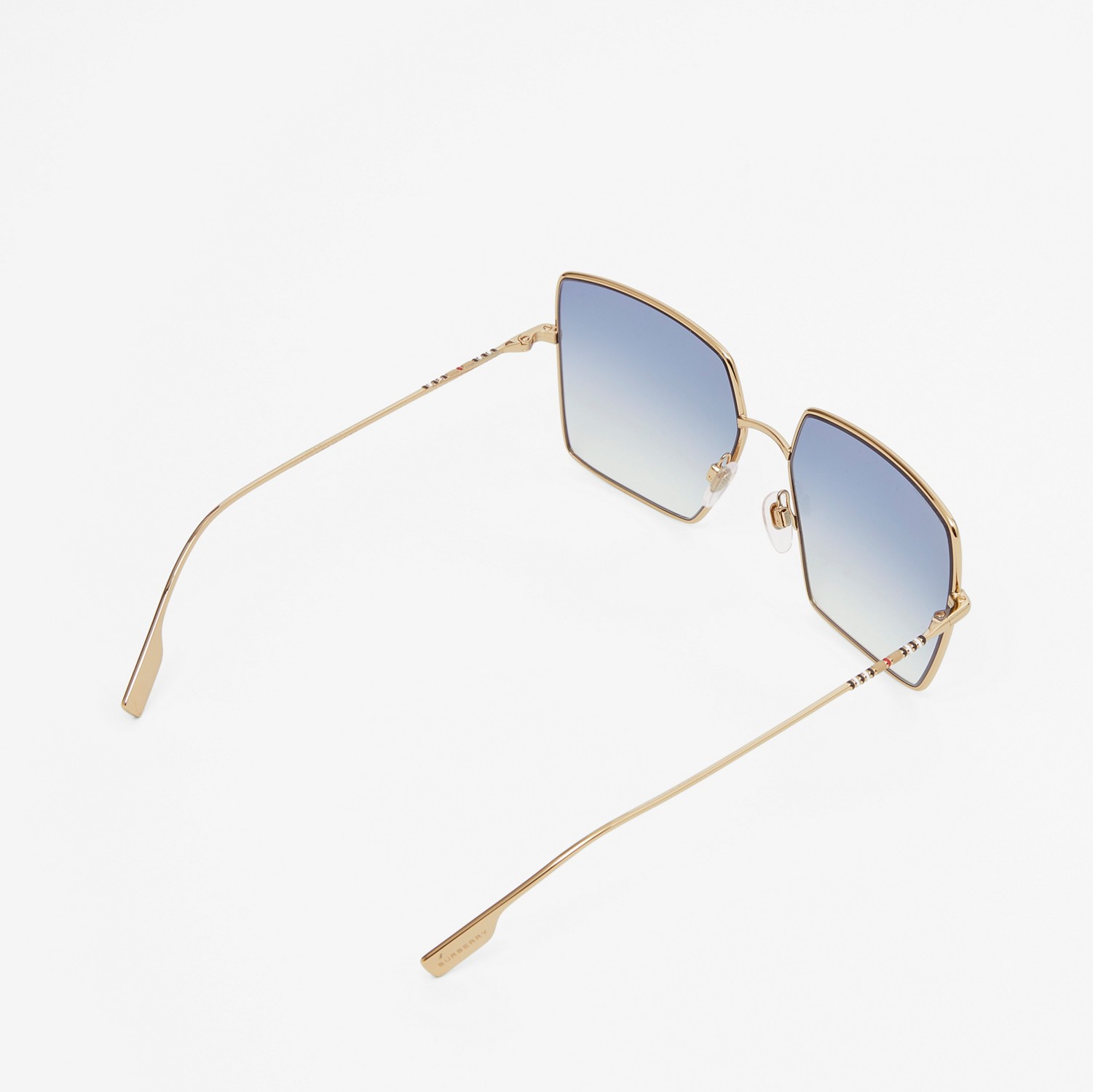 Icon Stripe Detail Square Frame Sunglasses