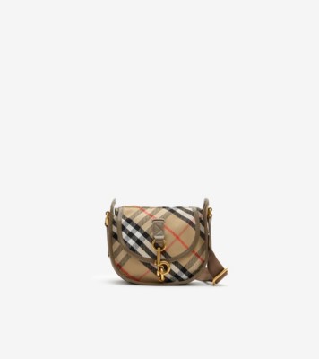 Mini B Clip Messenger Bag in Sand beige - Women | Burberry® Official