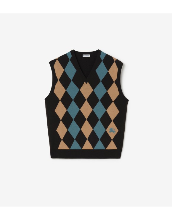Argyle Wool Sweater Vest