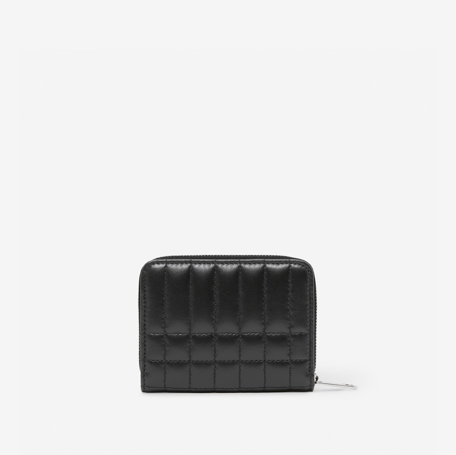 Brieftasche „Lola“ aus gestepptem Leder mit Reißverschluss (Schwarz/palladiumfarben) - Damen | Burberry®