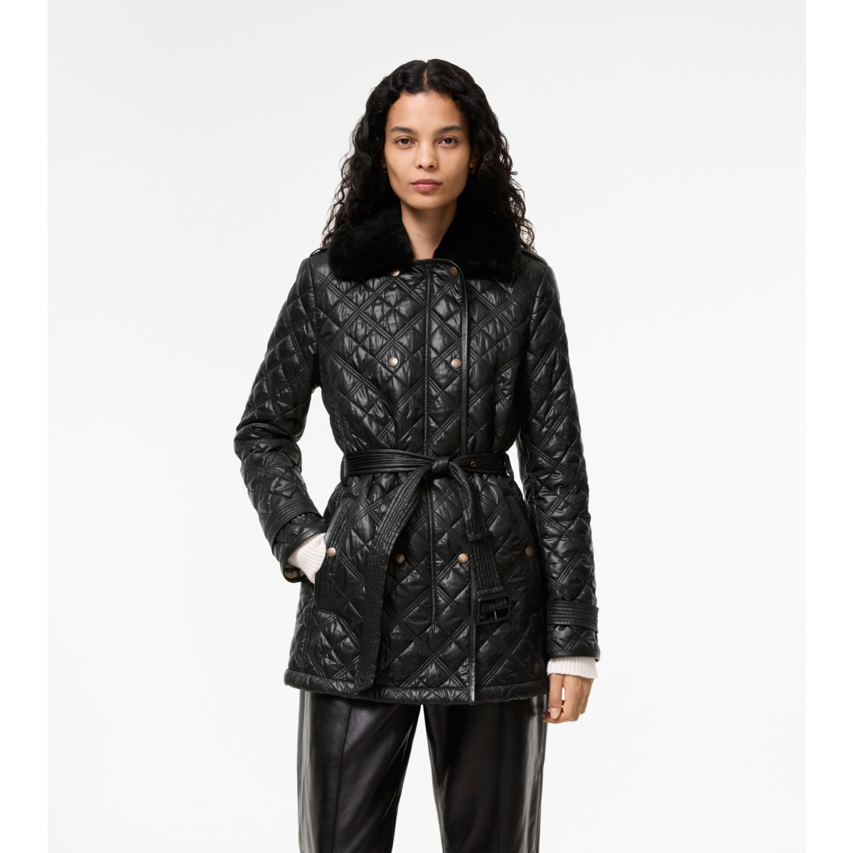  Check Quilted Nylon Rosedale Coat
