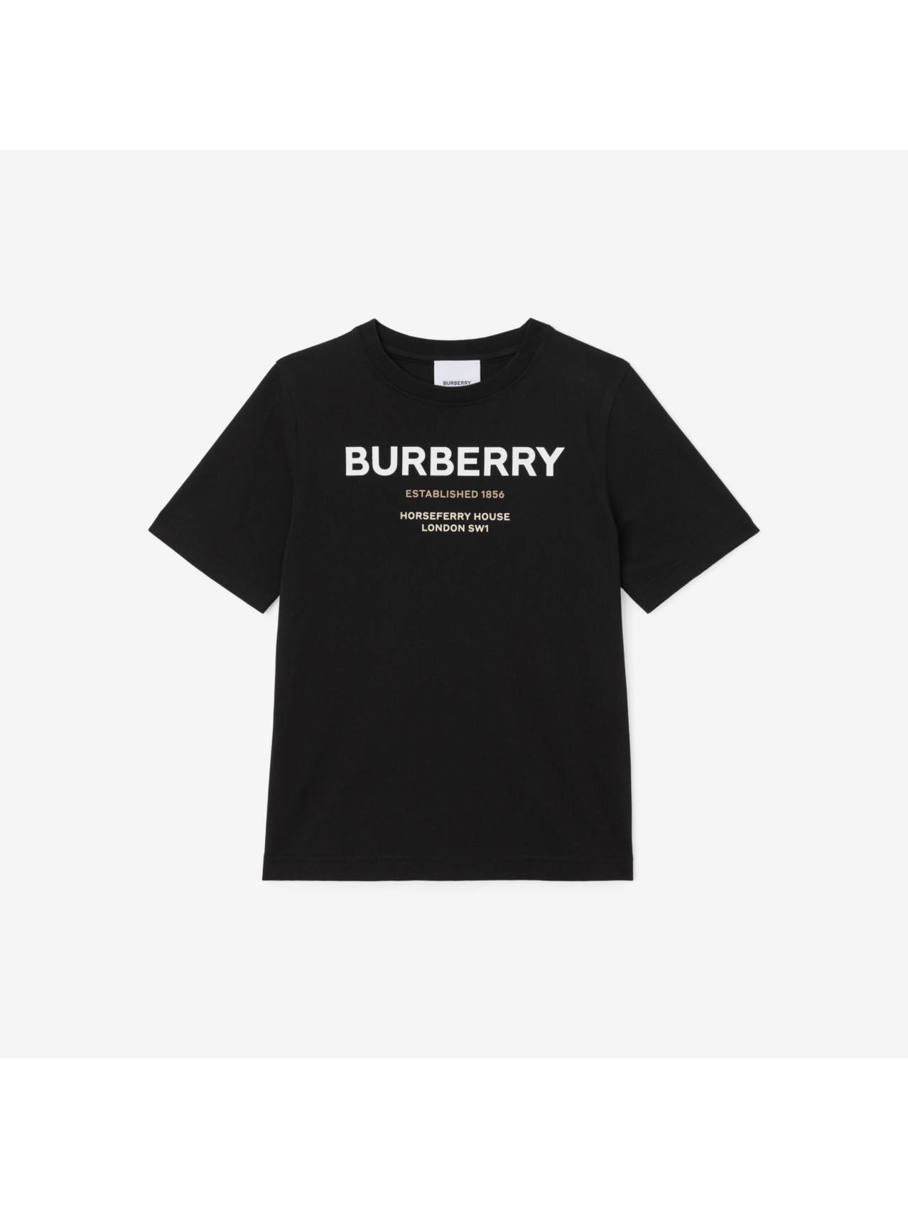 ホースフェリープリント コットンTシャツ (ブラック) | Burberry®公式