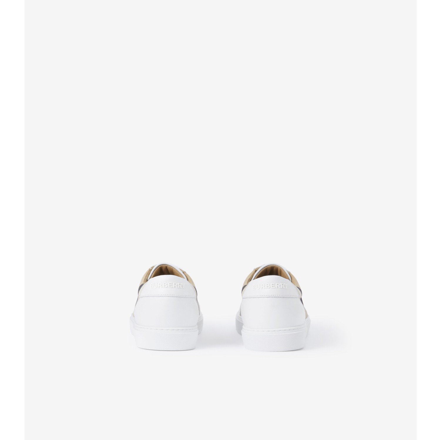 Sneakers en cuir et coton House check