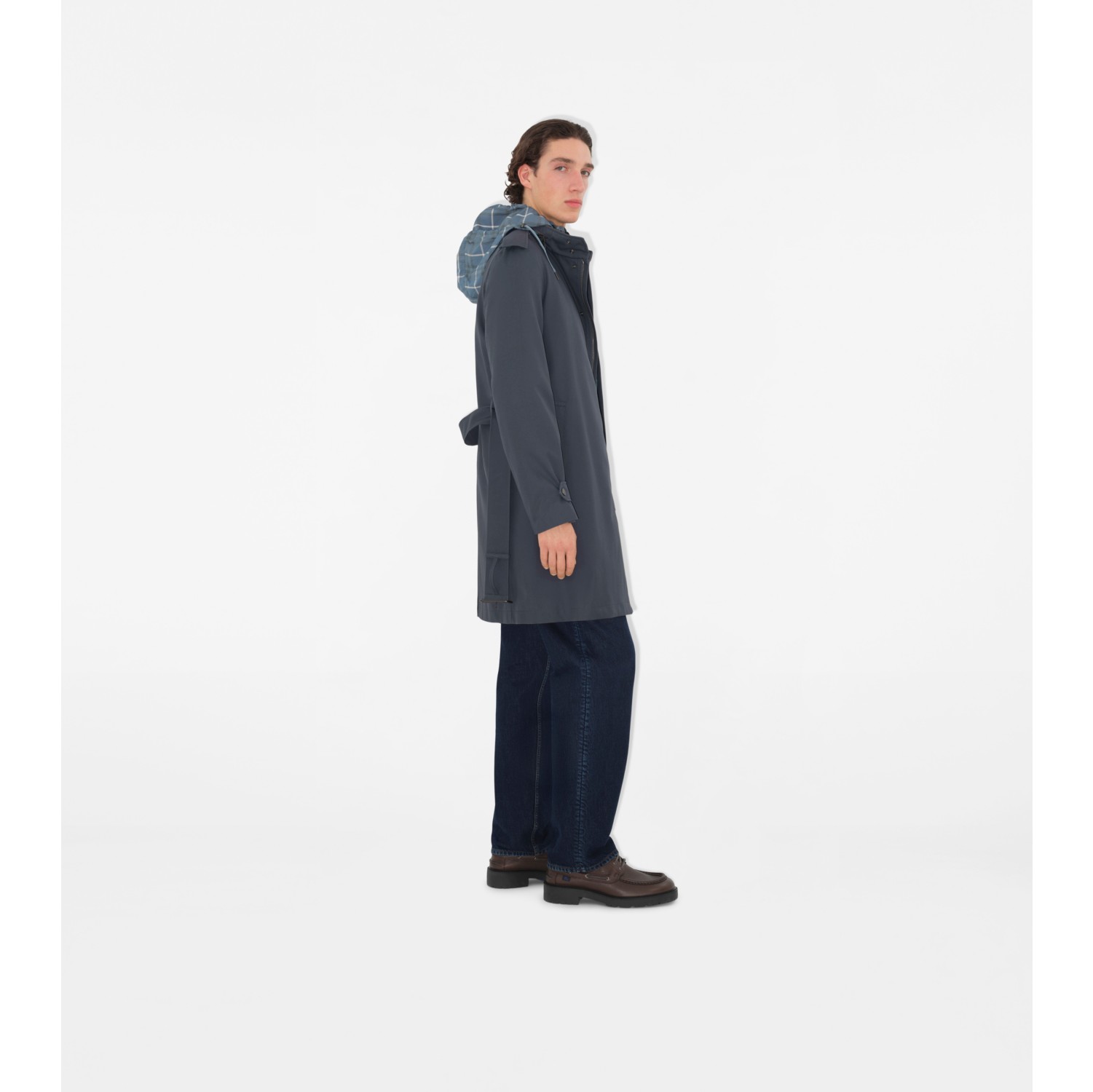 Trench mi-long en coton