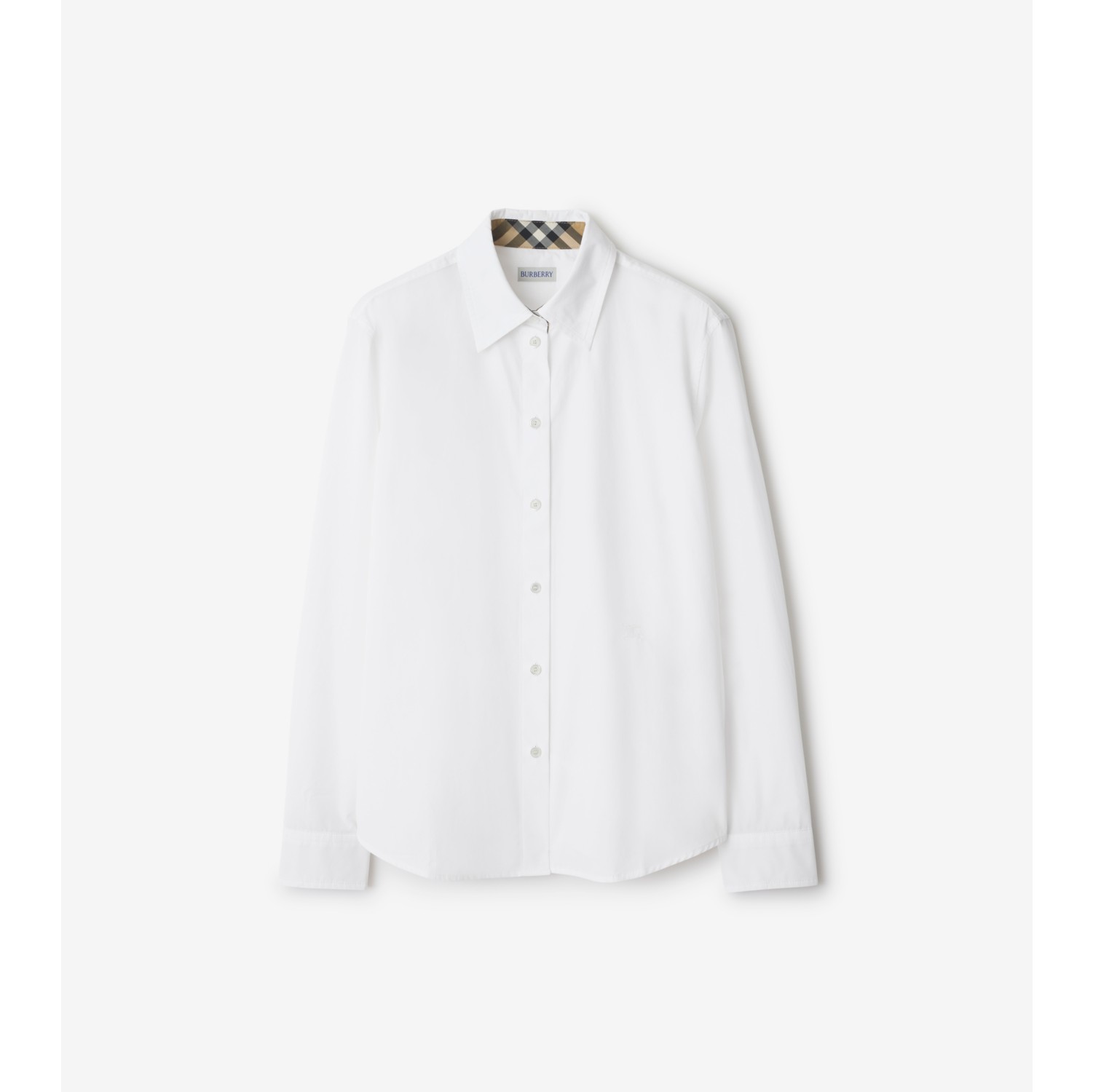 Chemise droite en popeline de coton