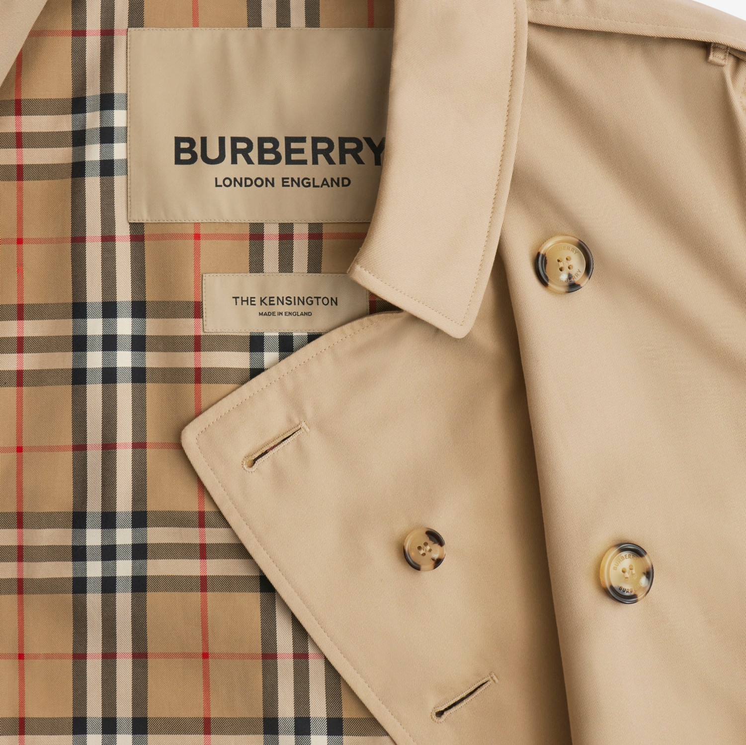 Long Kensington Heritage Trench Coat in Honey - Men, Cotton Long Kensington Heritage Trench Coat in Honey - Men, Cotton