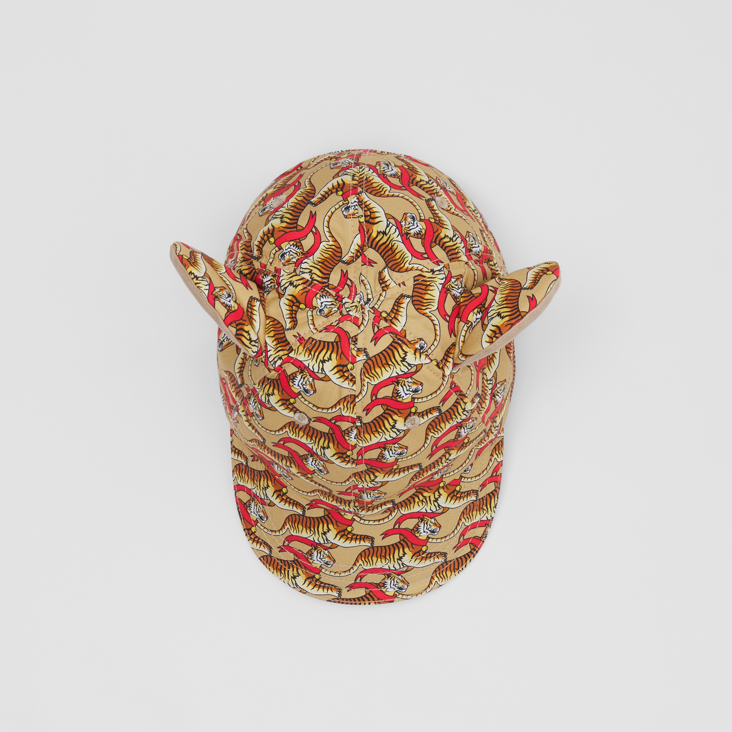 Gorra de béisbol en algodón con estampado de tigres (Miel Beige) - Niños | Burberry® oficial - 3